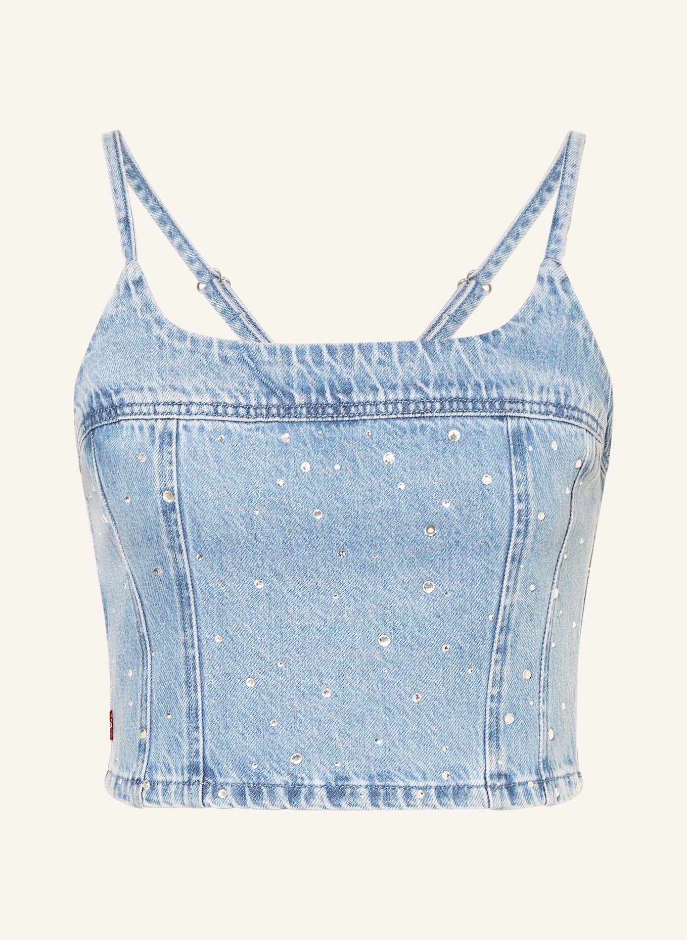 Levi's® Cropped-Jeanstop JADINE mit Schmucksteinen: 03 Light Indigo - Worn In