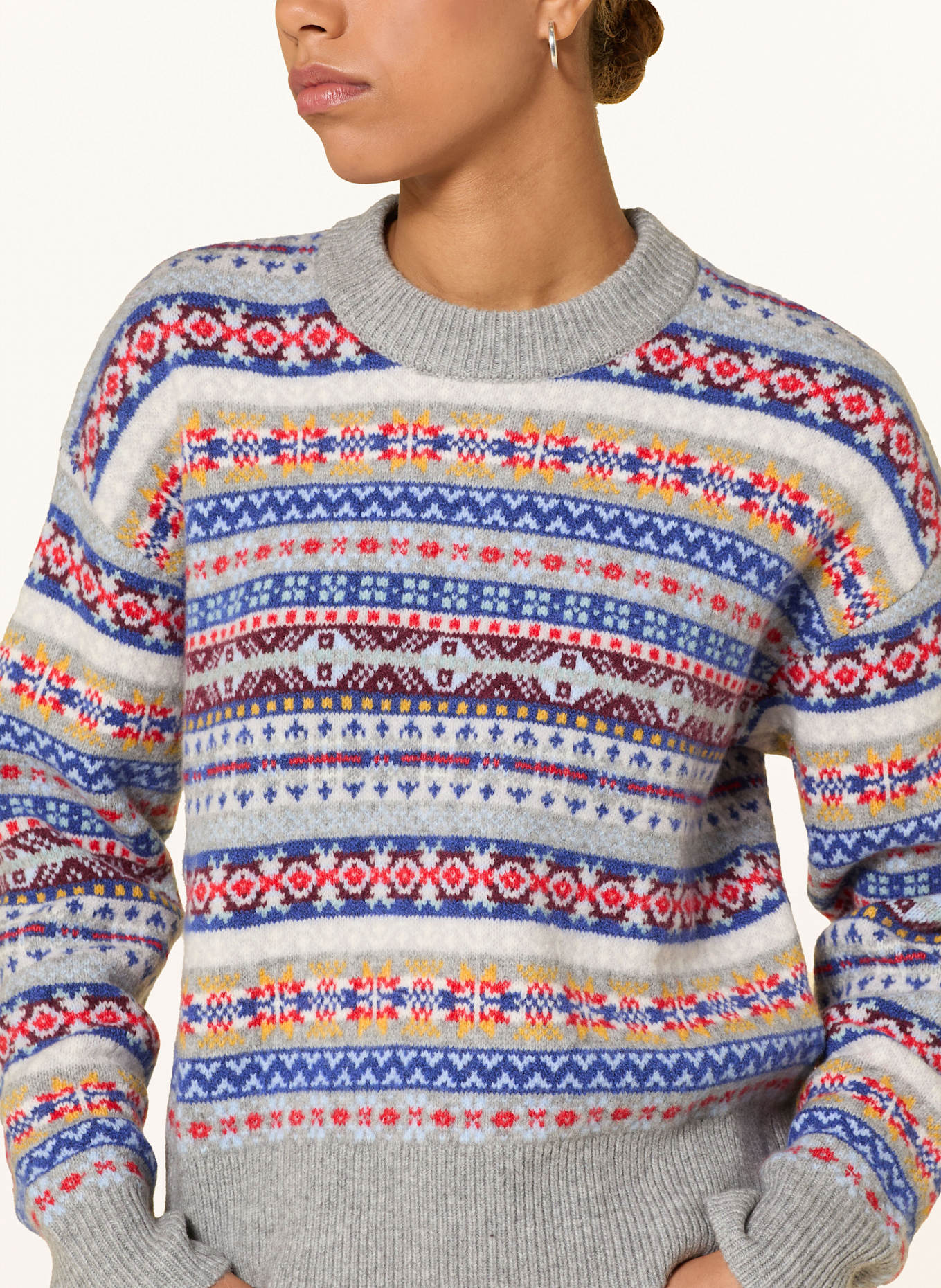 Levi's® Pullover INES: GRAU / BLAU / ROT