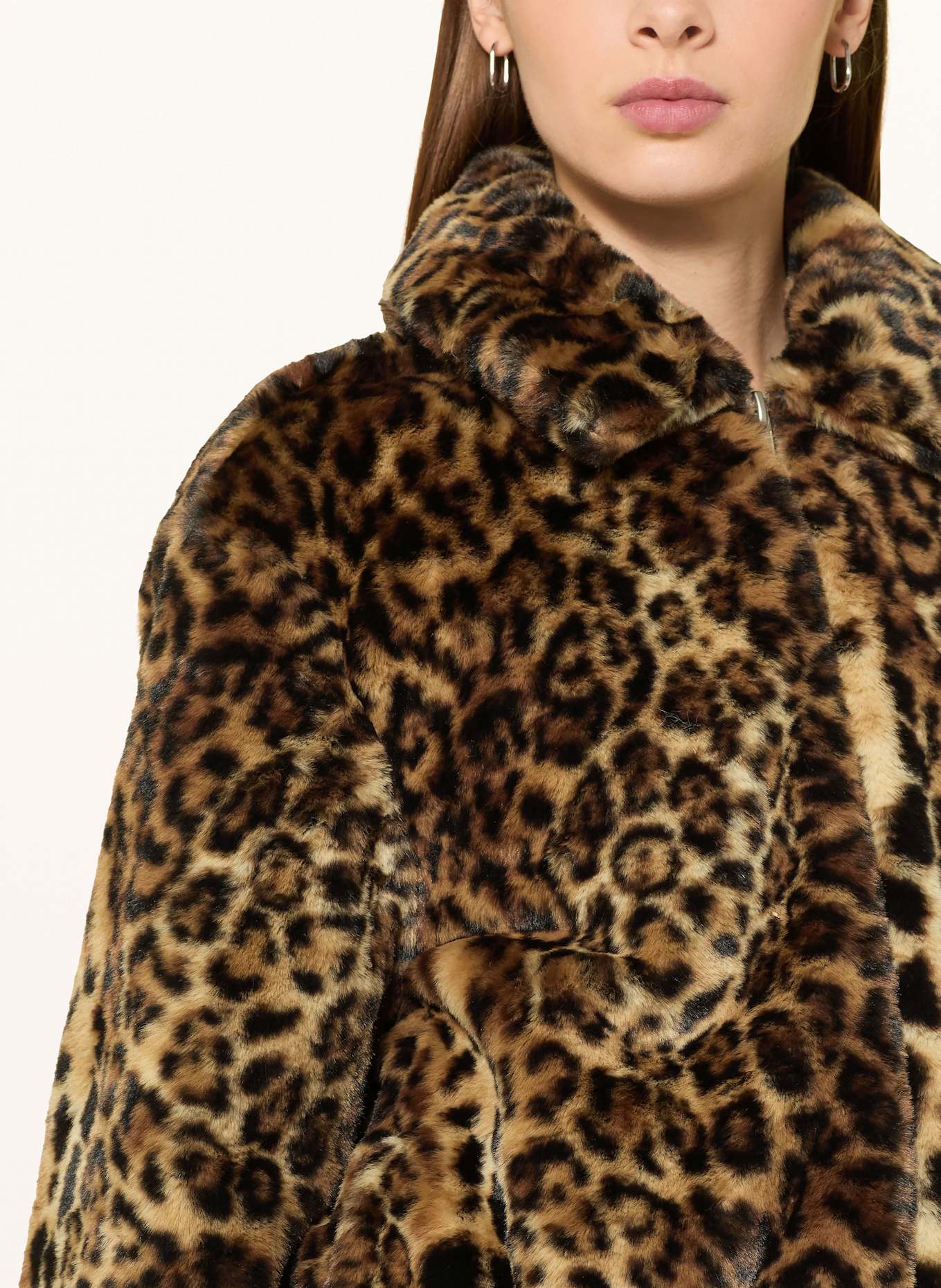 Levi's® Kunstfell-Jacke ELLE: BEIGE / BRAUN / SCHWARZ