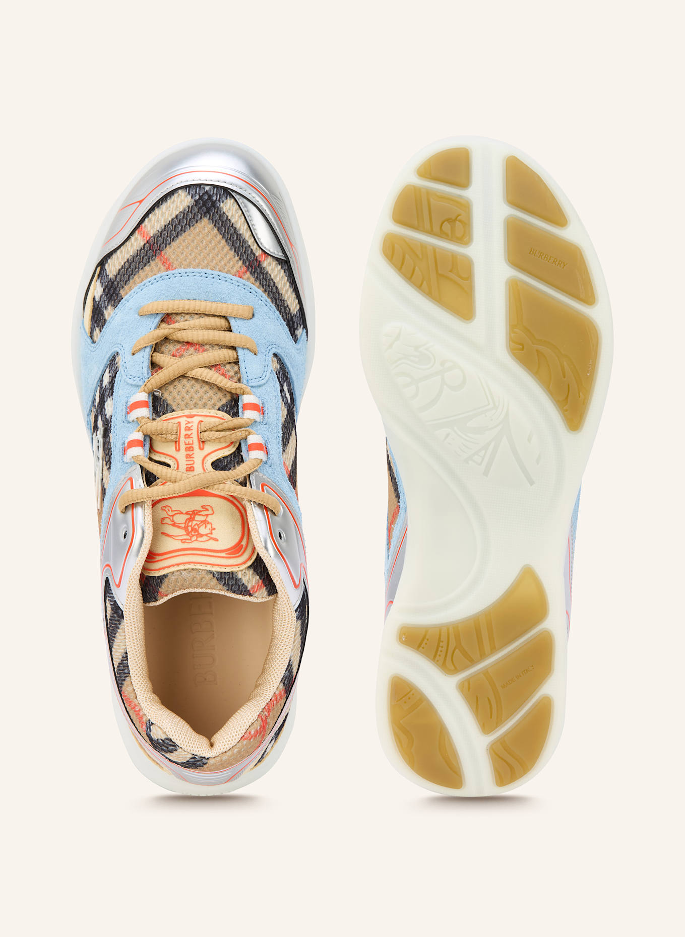 BURBERRY Sneaker MATRIX: BEIGE / HELLBLAU / SILBER