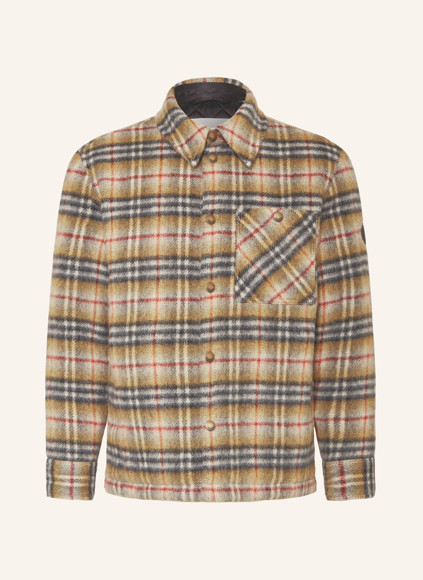 BURBERRY Overjacket: BEIGE / SCHWARZ / ROT