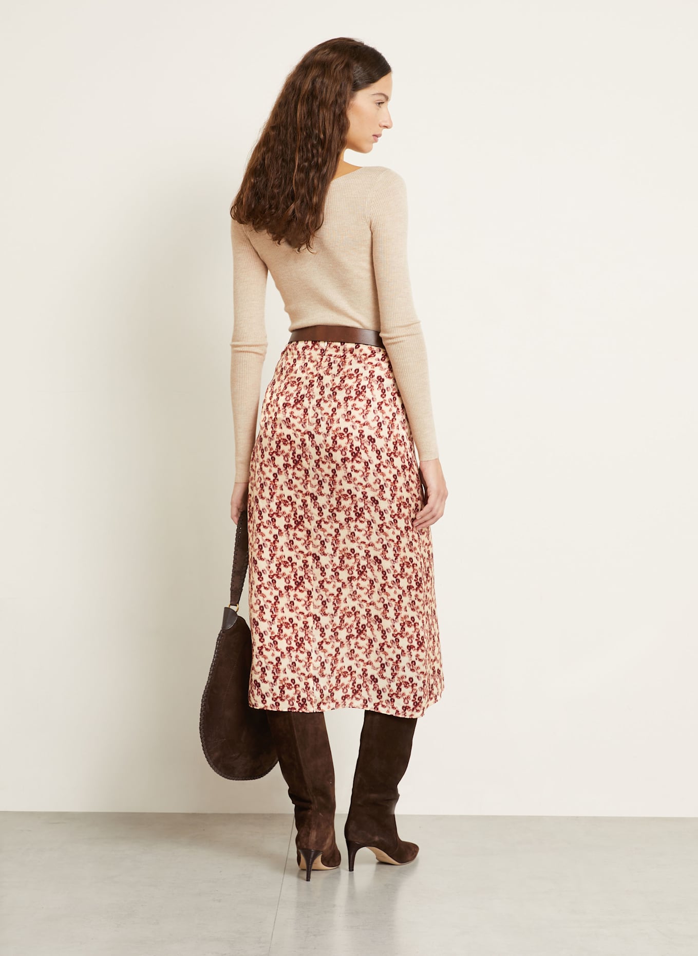 ISABEL MARANT Cashmere-Pullover IZZIE mit Seide: BEIGE