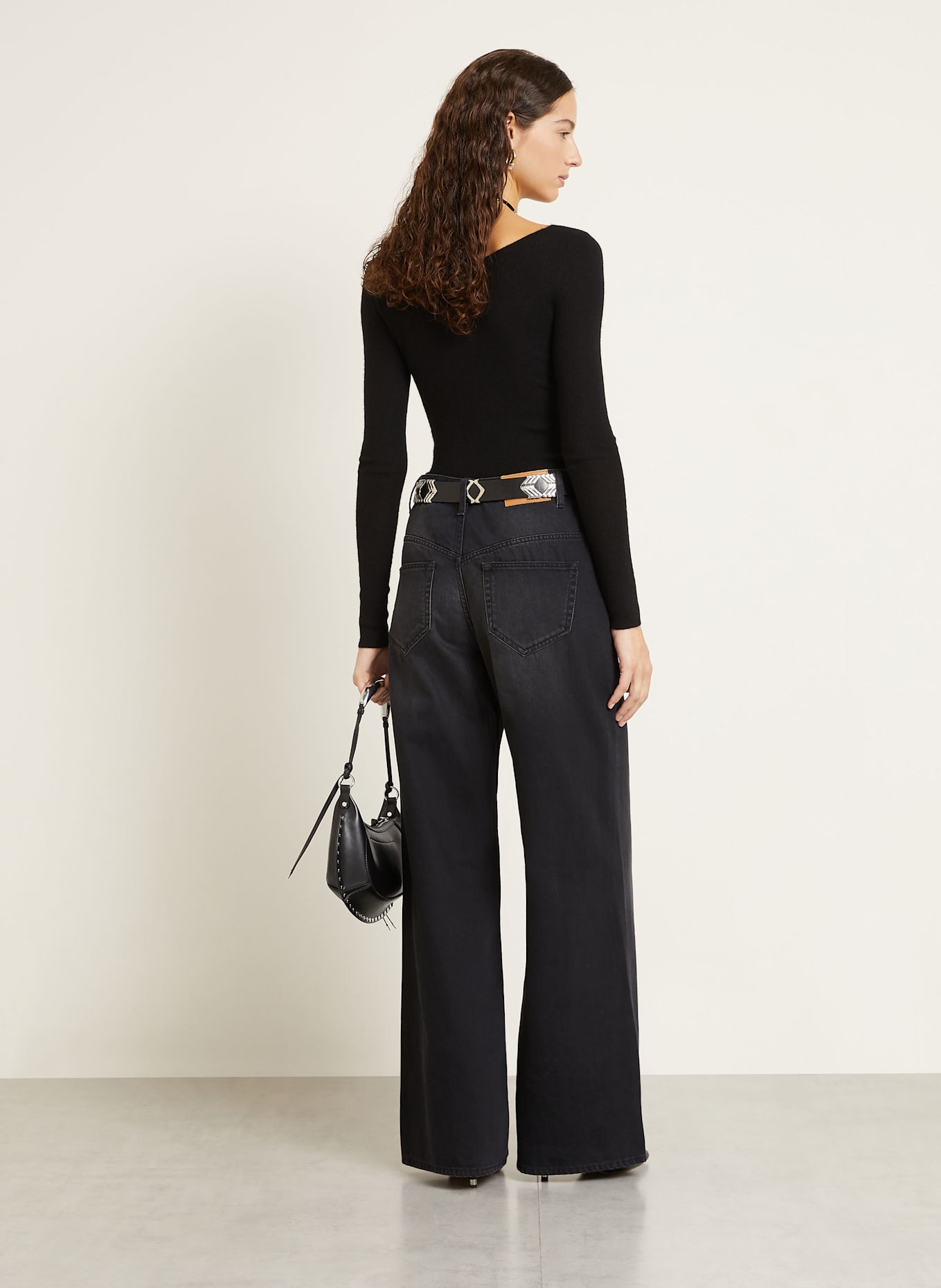 ISABEL MARANT Cashmere-Pullover IZZIE mit Seide: SCHWARZ