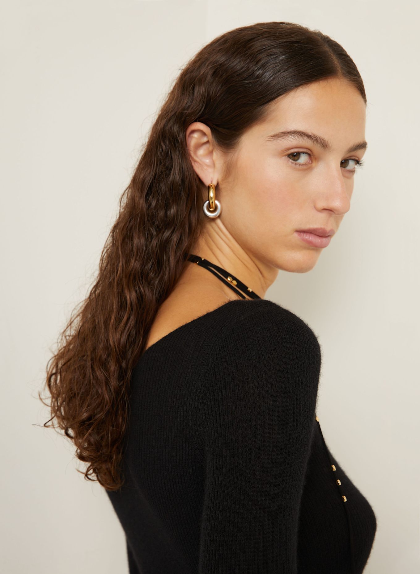 ISABEL MARANT Cashmere-Pullover IZZIE mit Seide: SCHWARZ