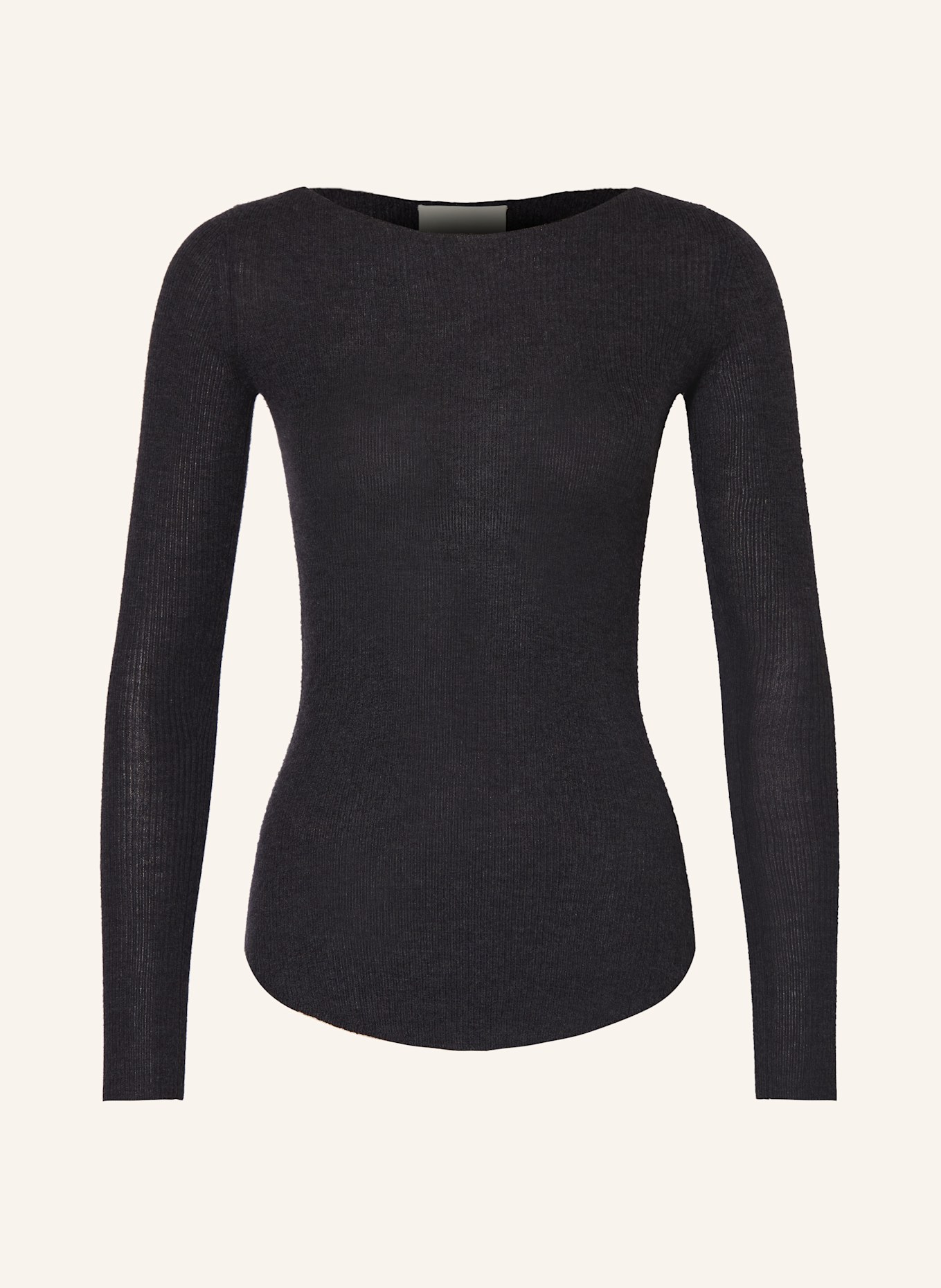 ISABEL MARANT Cashmere-Pullover IZZIE mit Seide: DUNKELGRAU