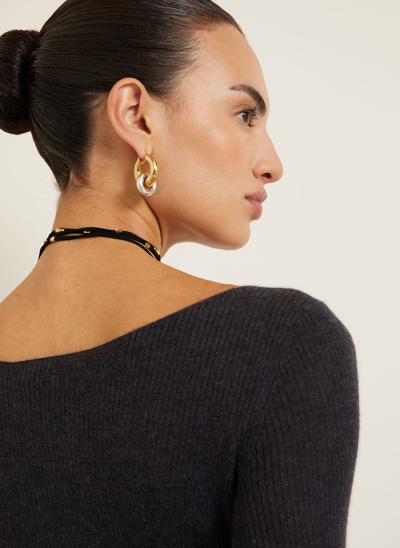 ISABEL MARANT Cashmere-Pullover IZZIE mit Seide: DUNKELGRAU