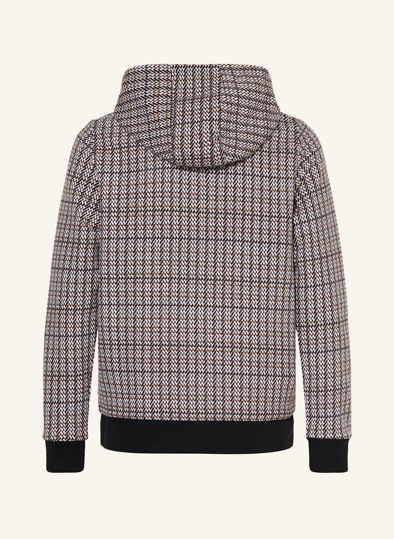 BOSS Bluza z kapturem: BRĄZOWY / CZARNY / BIAŁY