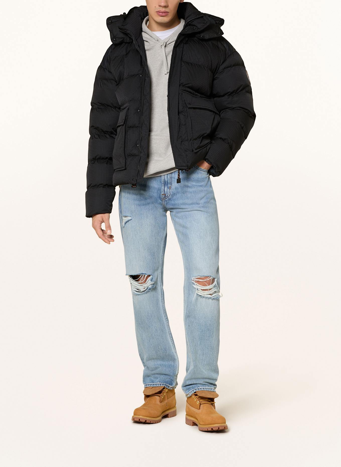 NAPAPIJRI Steppjacke A-GAIL mit abnehmbarer Kapuze: SCHWARZ