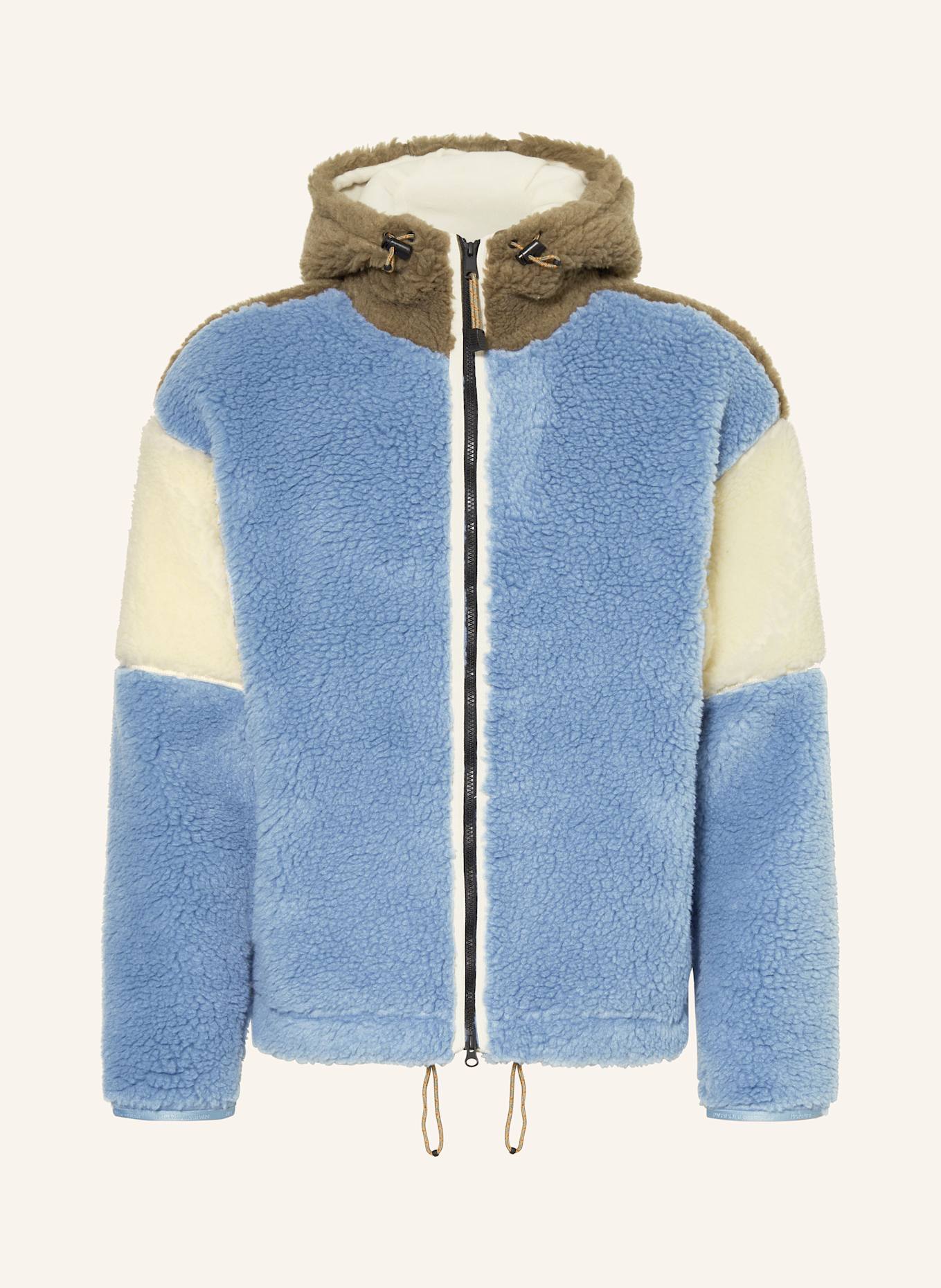 NAPAPIJRI T-TIRES fleece jacket: LIGHT BLUE / ECRU / KHAKI
