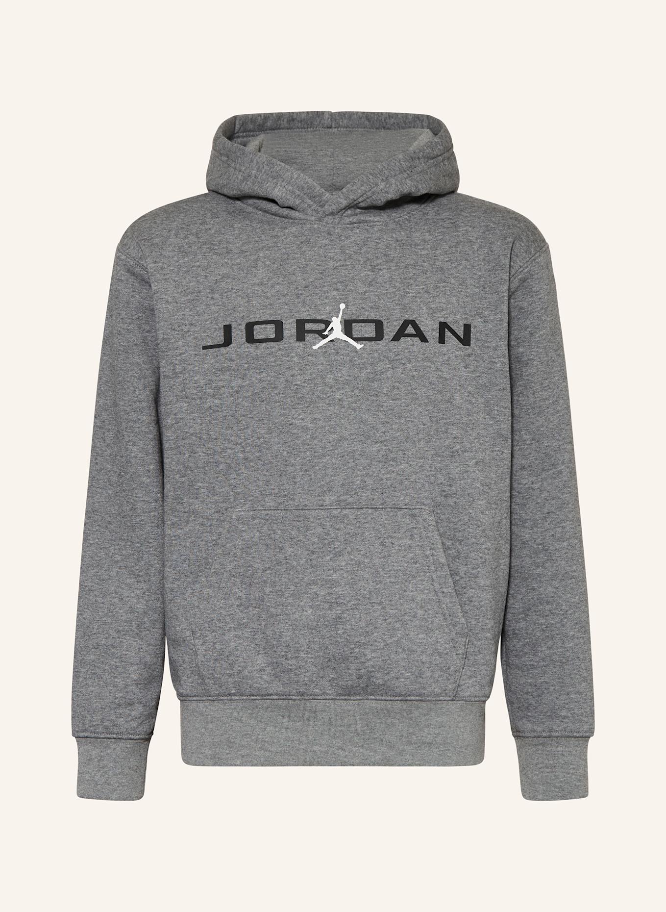 JORDAN Hoodie: HELLGRAU / SCHWARZ