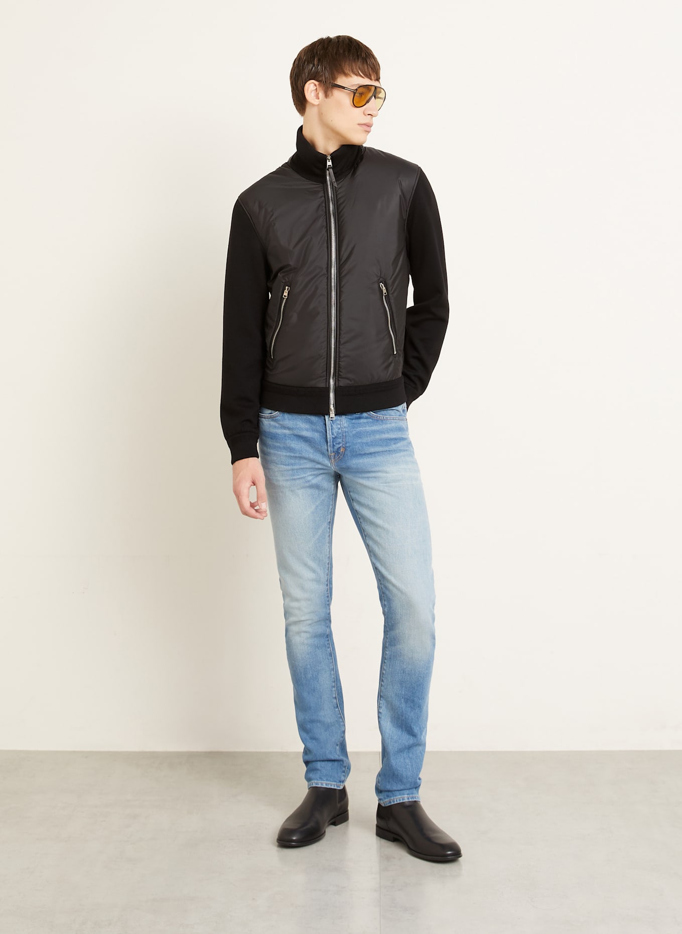 TOM FORD Blouson im Materialmix: SCHWARZ