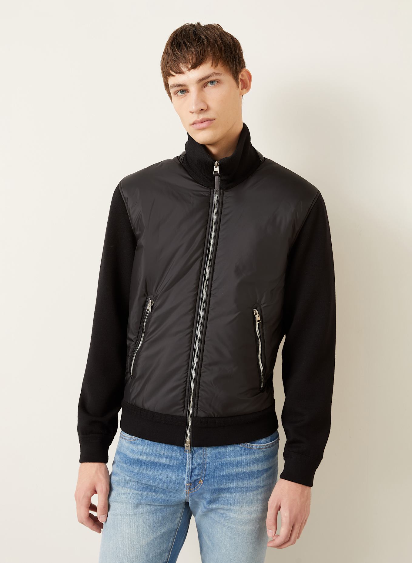 TOM FORD Blouson im Materialmix: SCHWARZ