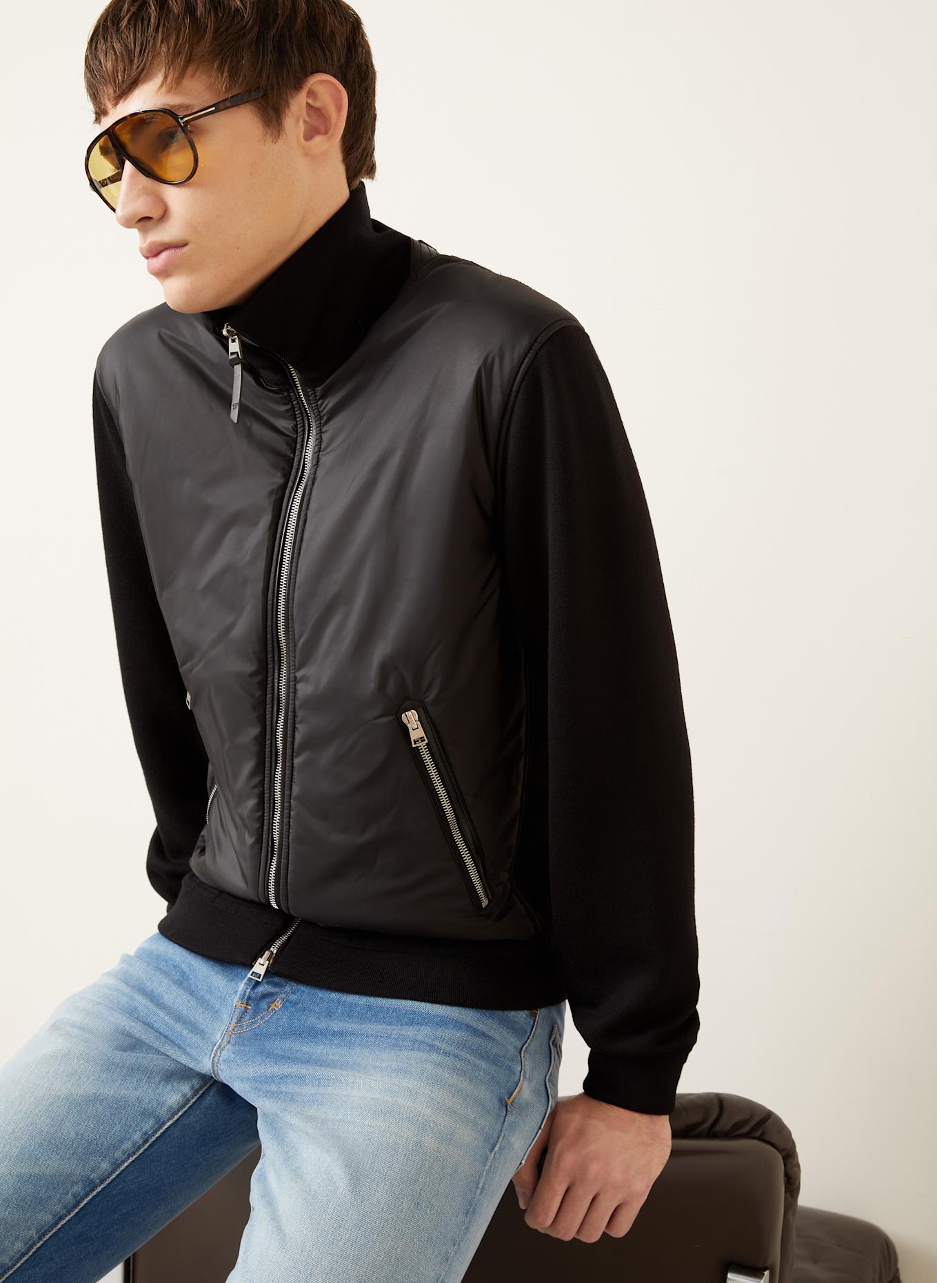 TOM FORD Blouson im Materialmix: SCHWARZ