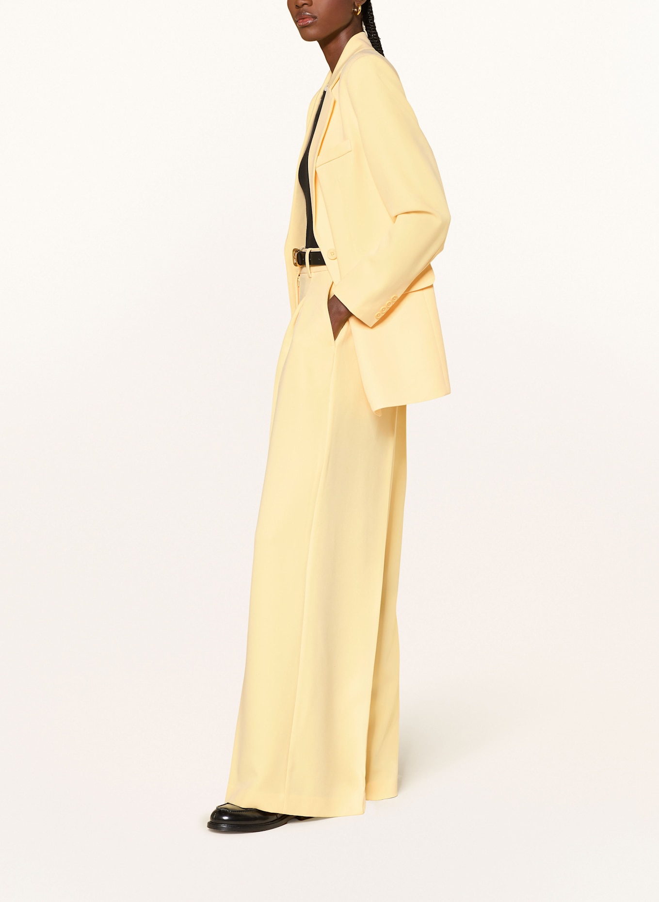 MRS & HUGS Wide leg trousers: YELLOW
