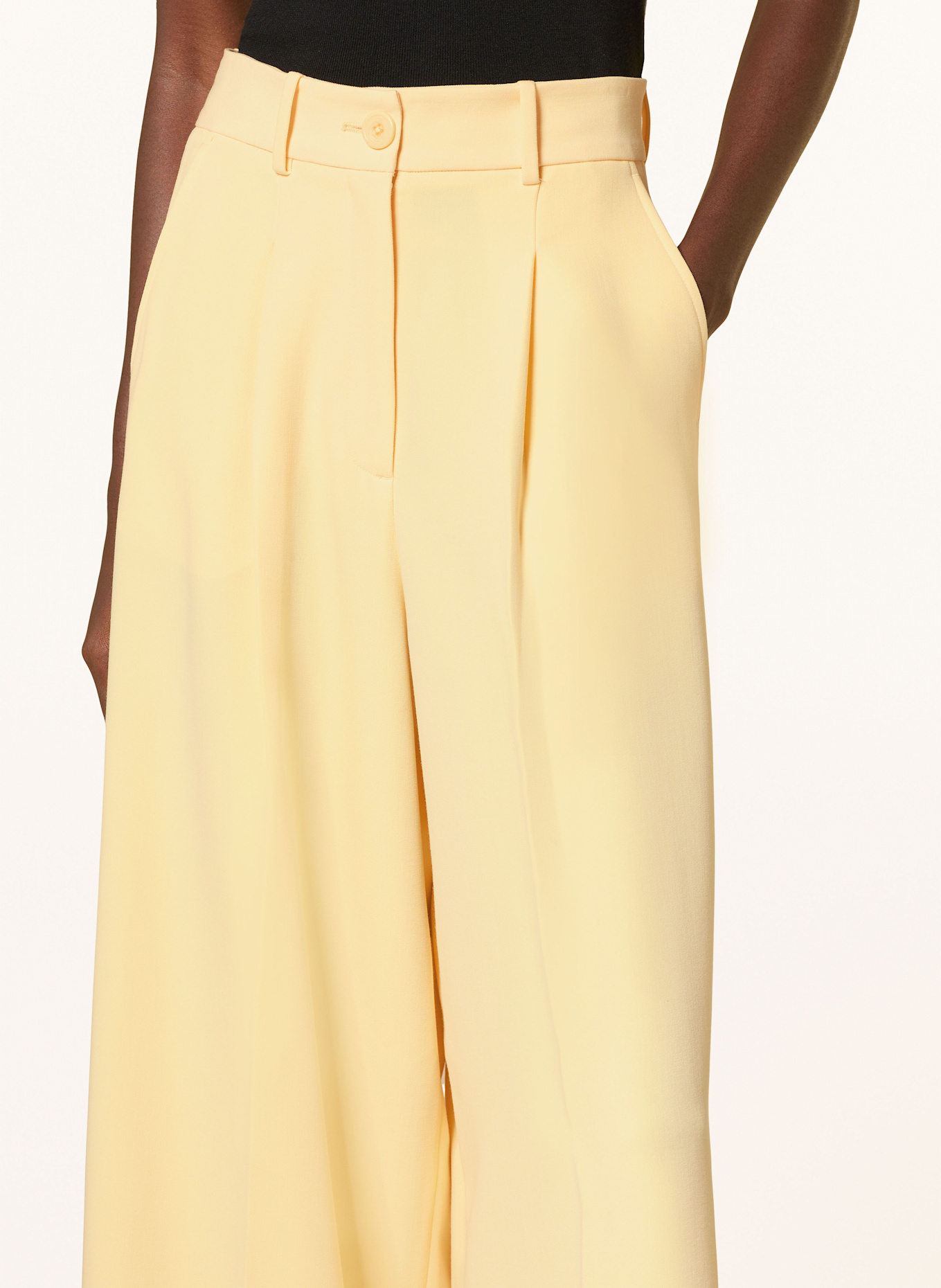 MRS & HUGS Wide leg trousers: YELLOW