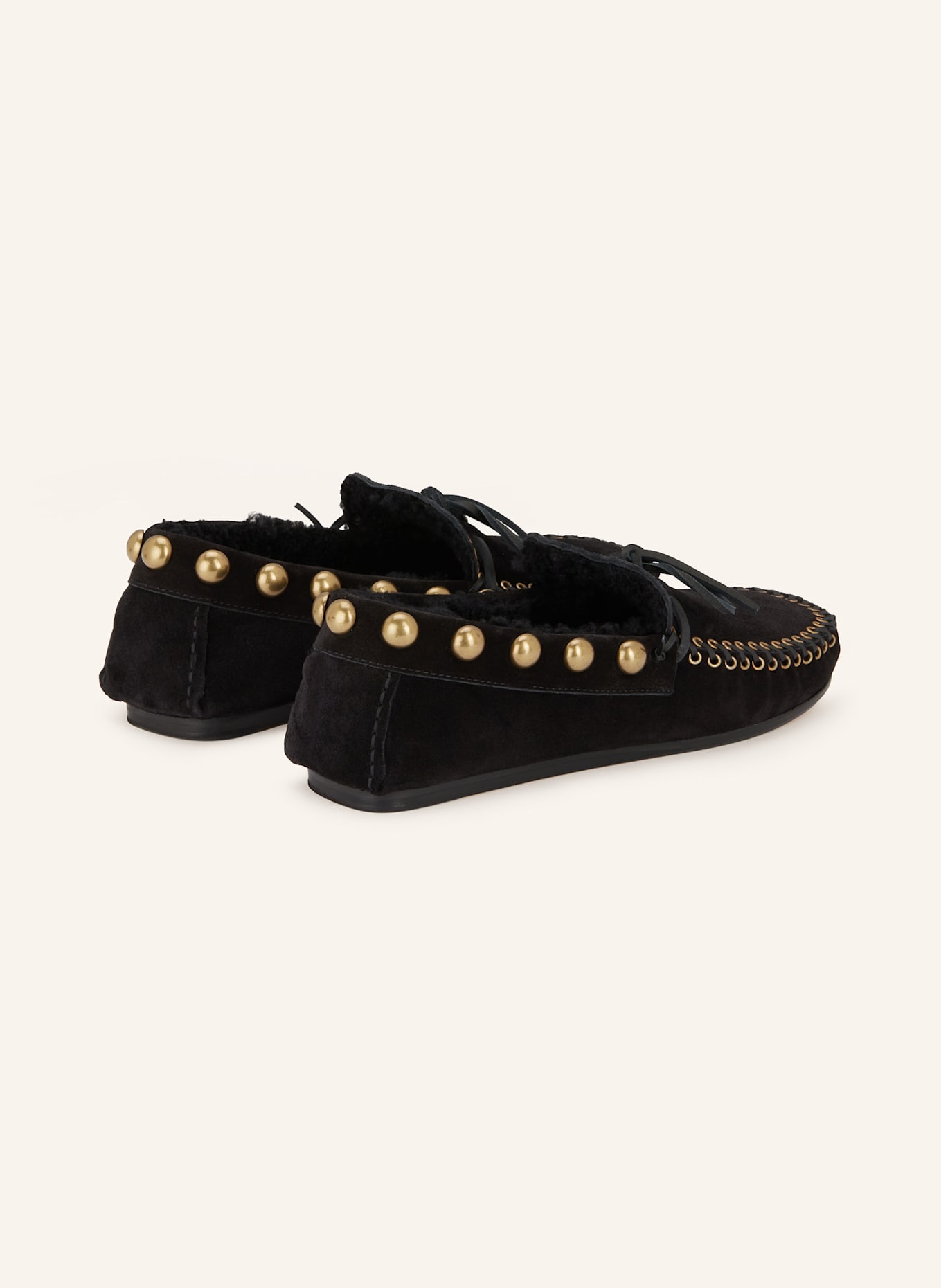 ISABEL MARANT Mokasyny FITZA z ćwiekami: CZARNY