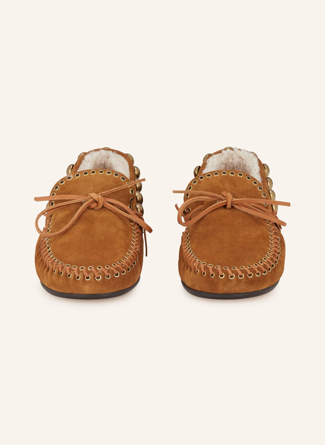 ISABEL MARANT Mokasyny FITZA z ćwiekami: KONIAKOWY