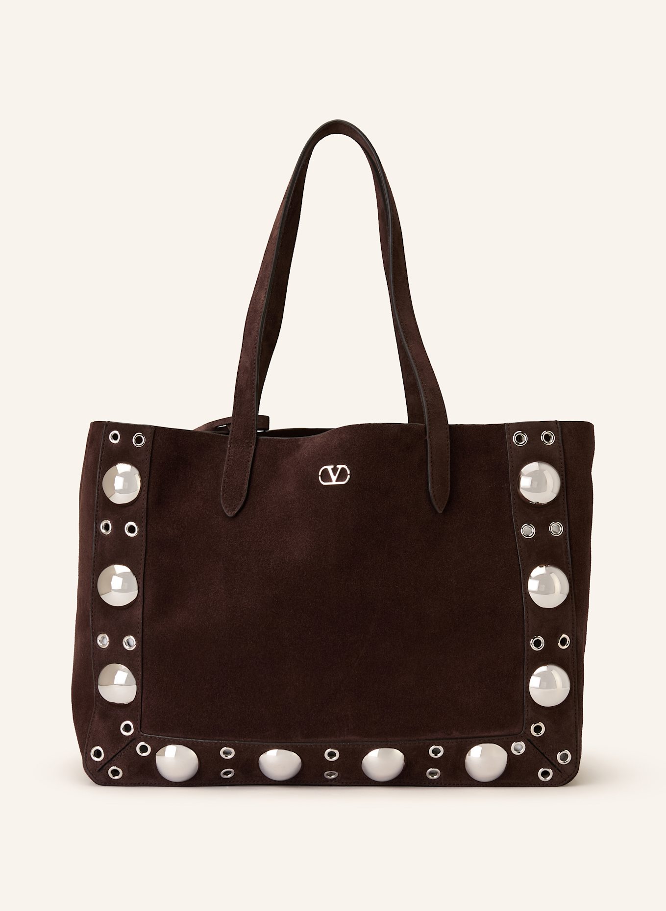 VALENTINO GARAVANI Schultertasche NELLCOTE mit Pouch: DUNKELBRAUN