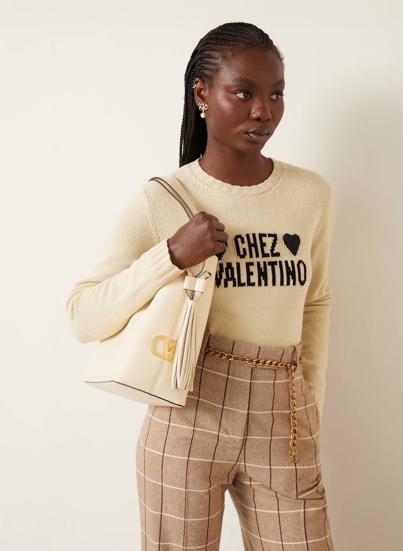 VALENTINO GARAVANI Beuteltasche SO SEAU: ECRU