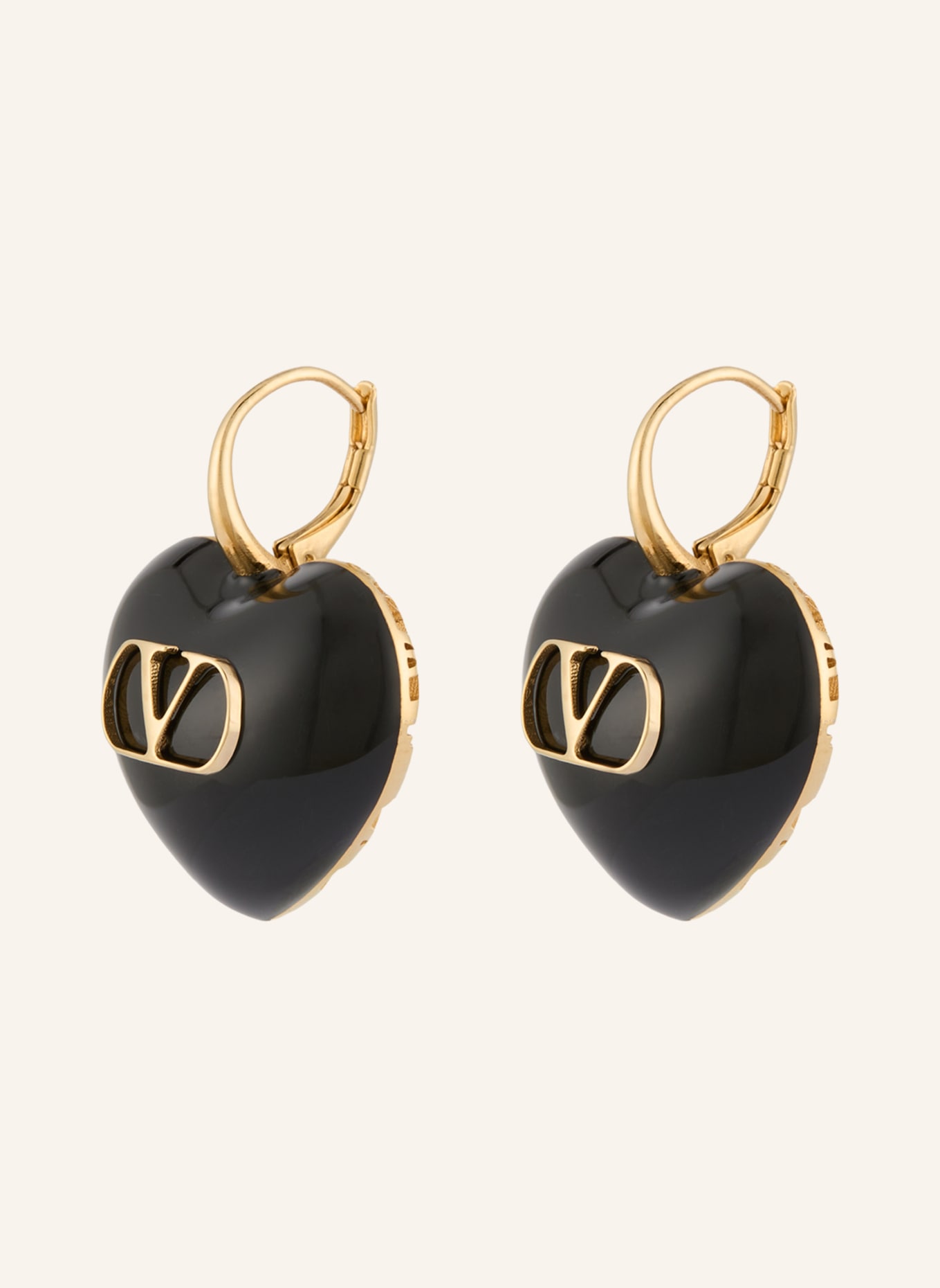VALENTINO GARAVANI Earrings COEUR ROYAL: BLACK / GOLD