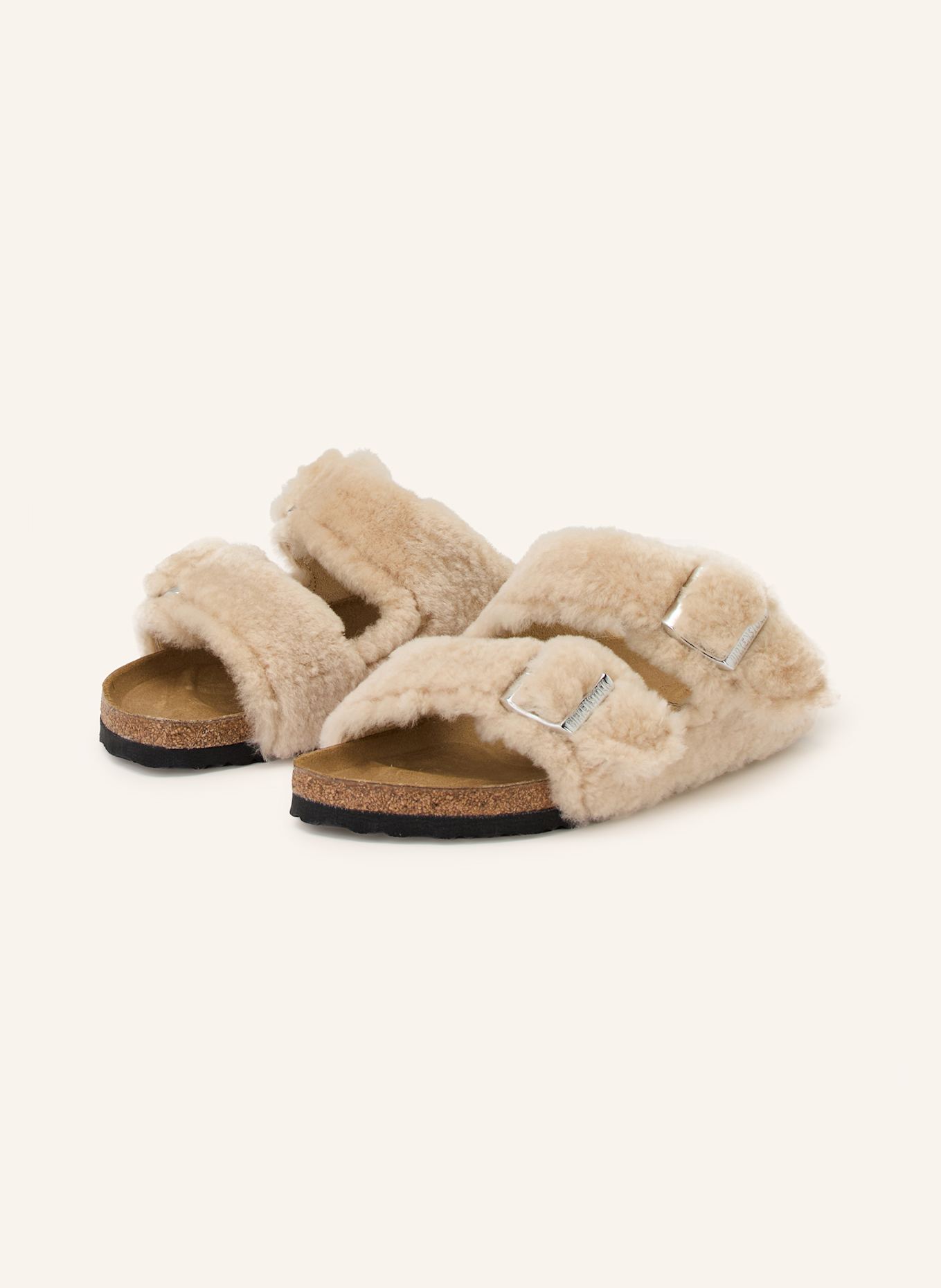 BIRKENSTOCK Pantoletten ARIZONA SHEARLING RIVET LOGO OS: CREME