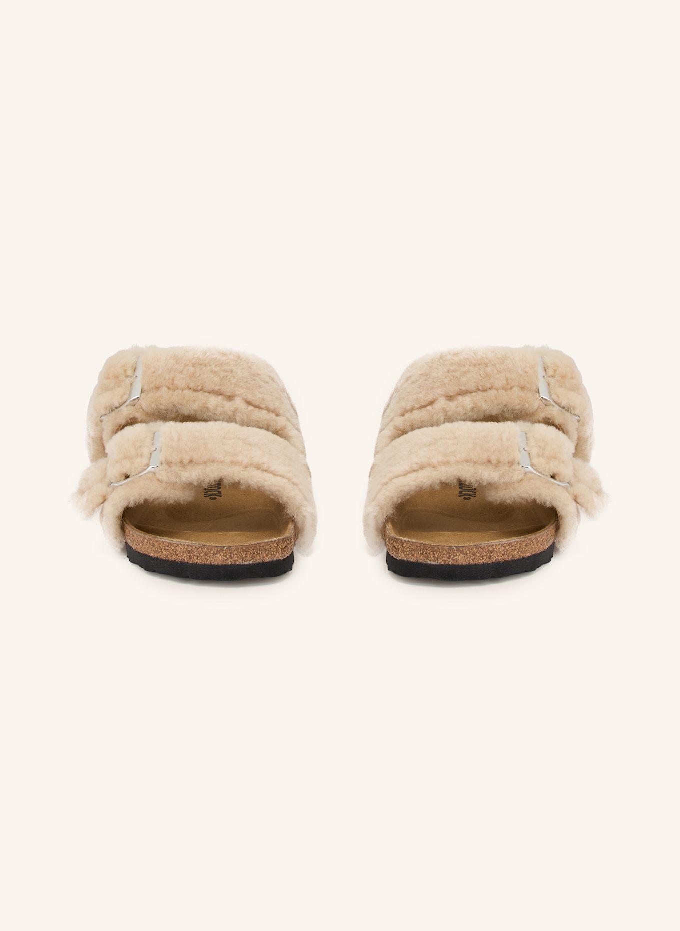 BIRKENSTOCK Pantoletten ARIZONA SHEARLING RIVET LOGO OS: CREME
