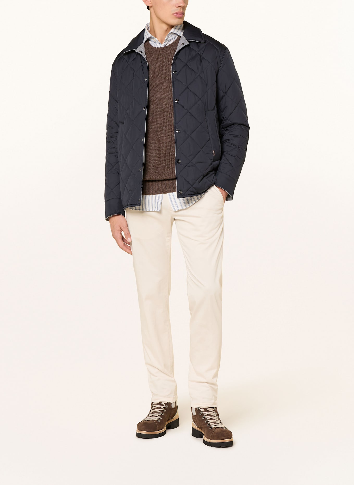 windsor. Steppjacke ORAZIO zum Wenden: DUNKELBLAU