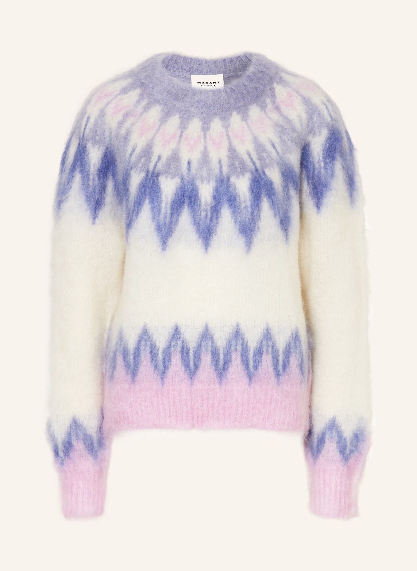 MARANT ÉTOILE Pullover NATANIA: WEISS / BLAU / HELLROSA