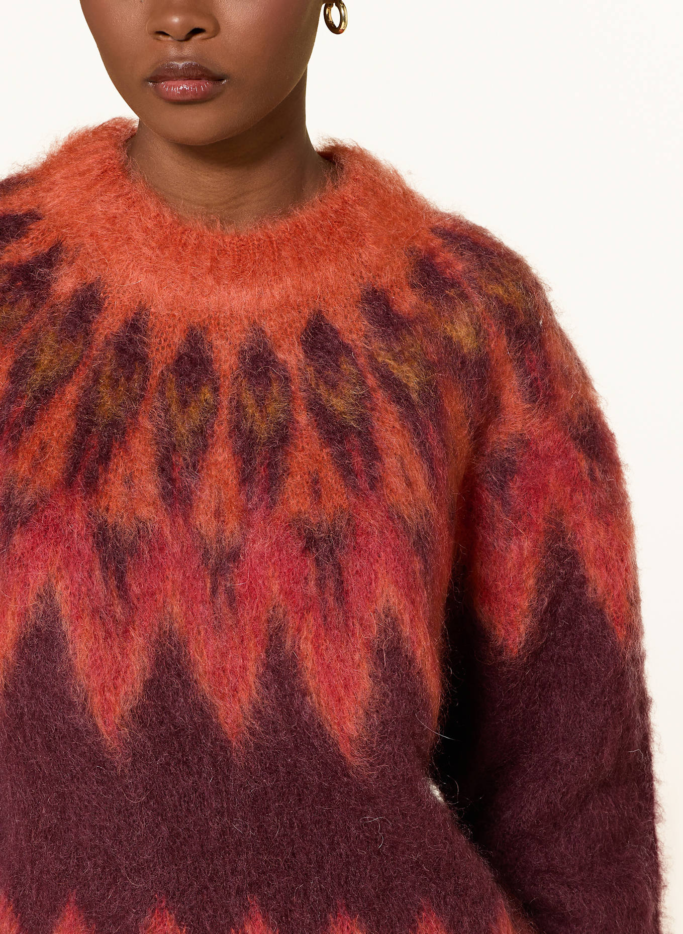 MARANT ÉTOILE Pullover NATANIA: DUNKELROT / ROT / DUNKELGELB