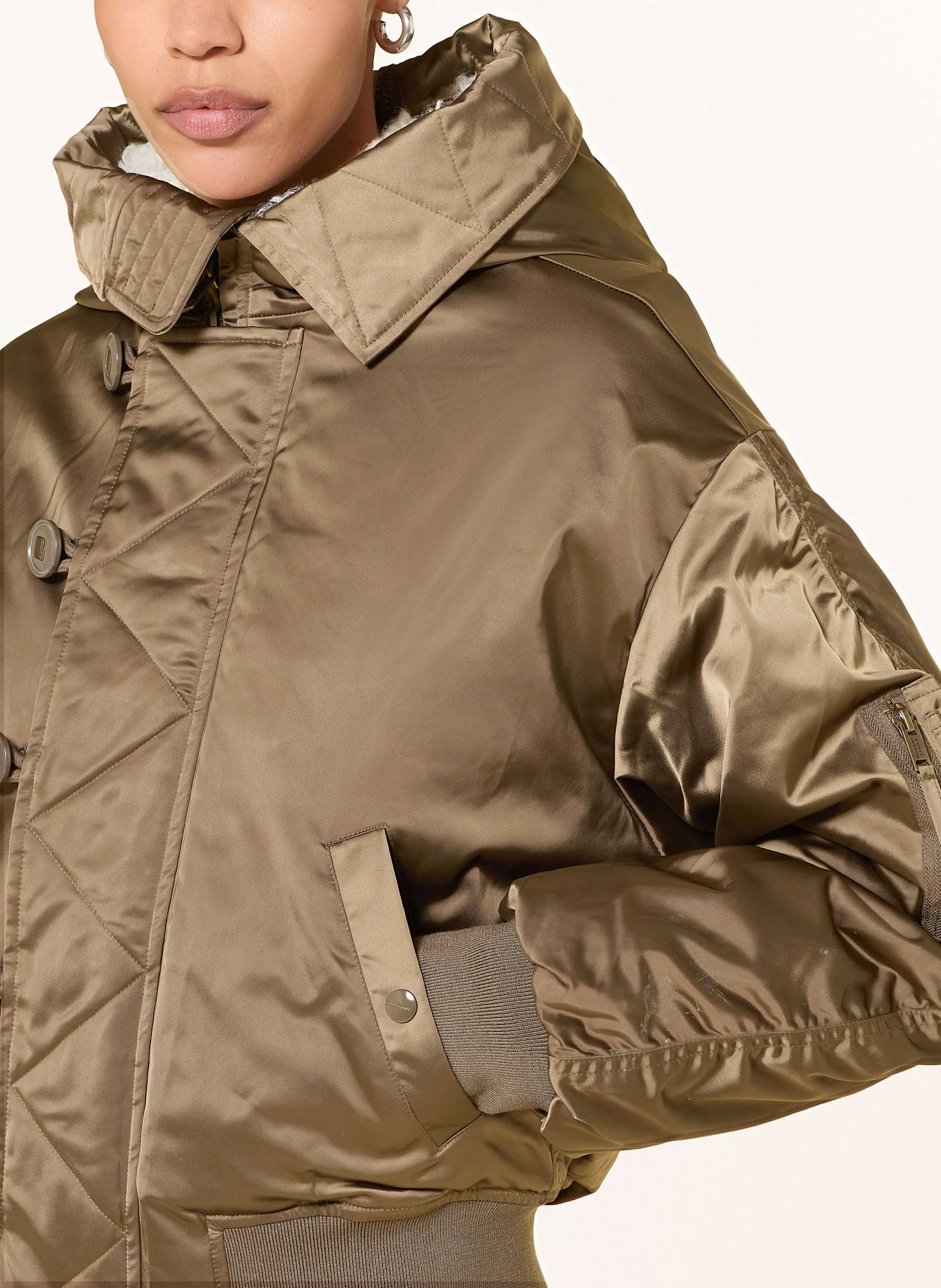 MARANT ÉTOILE Steppjacke ELISA mit Teddyfell: KHAKI