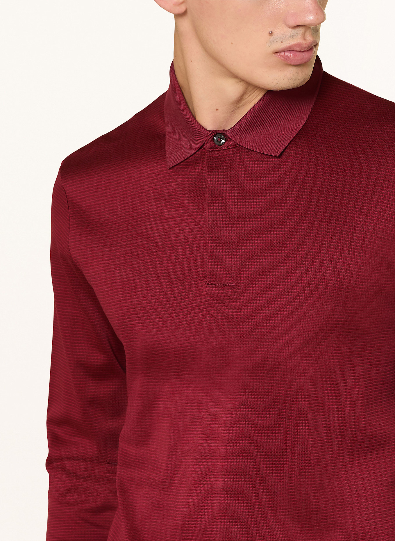 BOSS Piqué-Poloshirt PADO: DUNKELROT