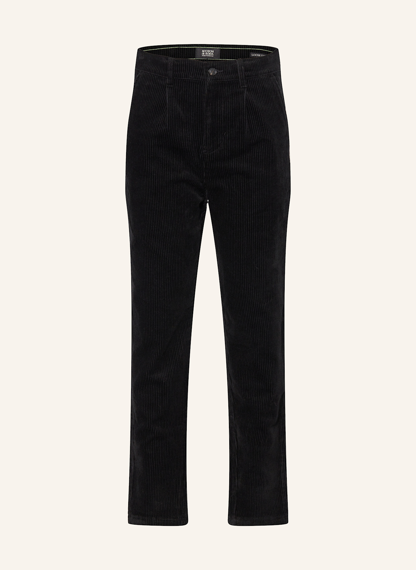 SCOTCH & SODA Cordhose Loose Tapered Fit: SCHWARZ
