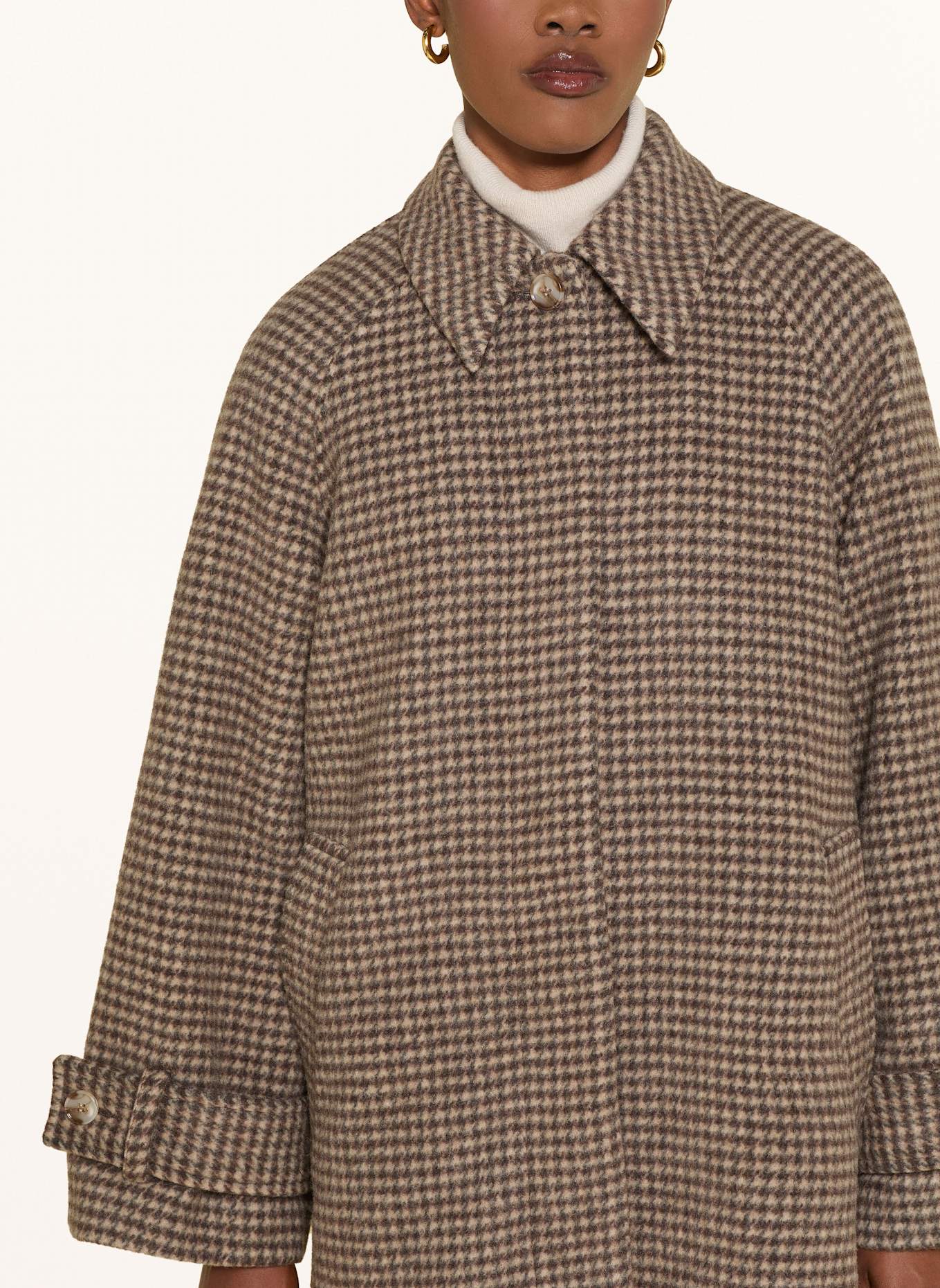 SAMSØE  SAMSØE Wollmantel ALMA: BRAUN / HELLBRAUN / GRAU