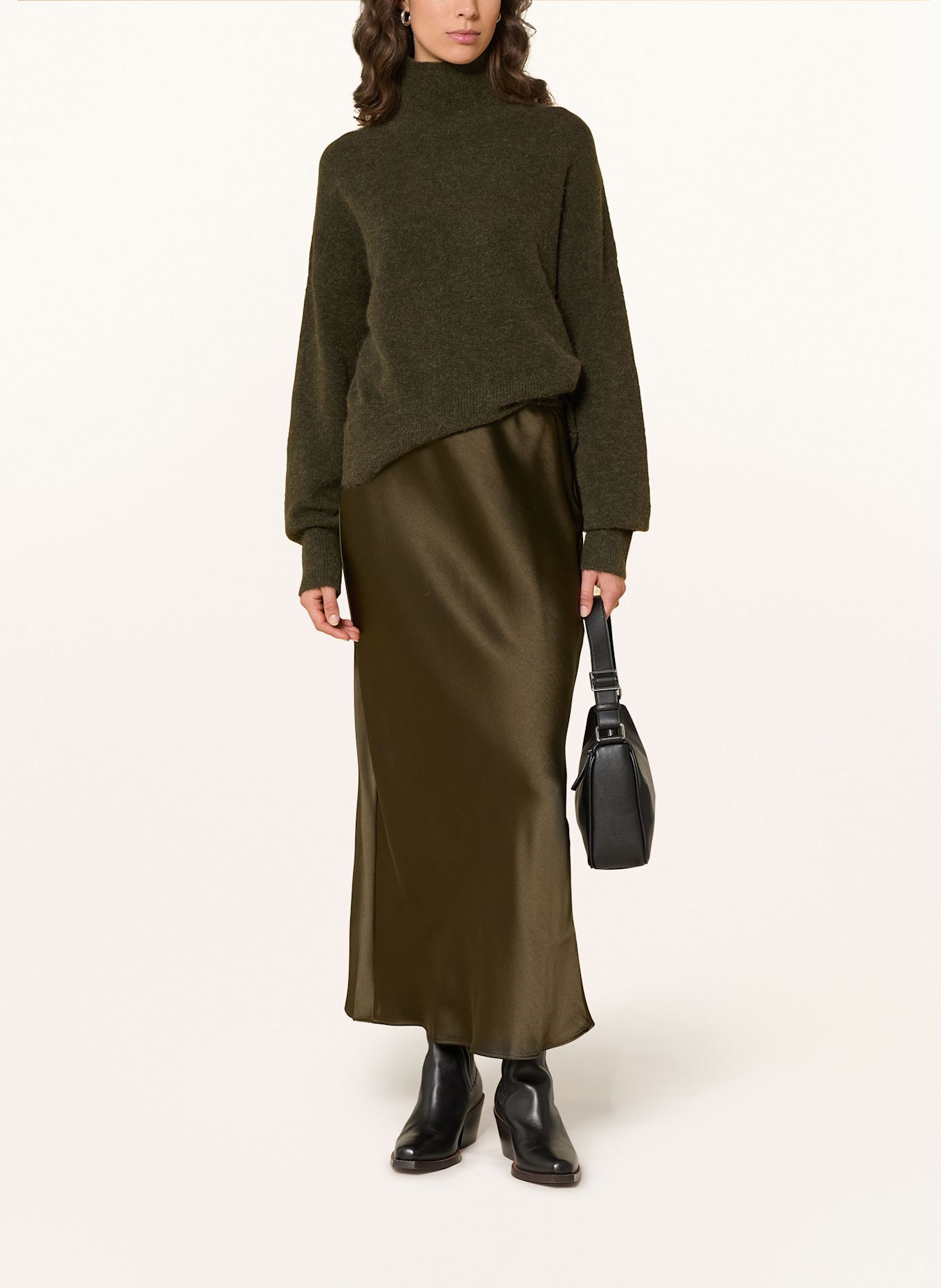 SAMSØE SAMSØE Rollkragenpullover NOLA mit Alpaka: KHAKI