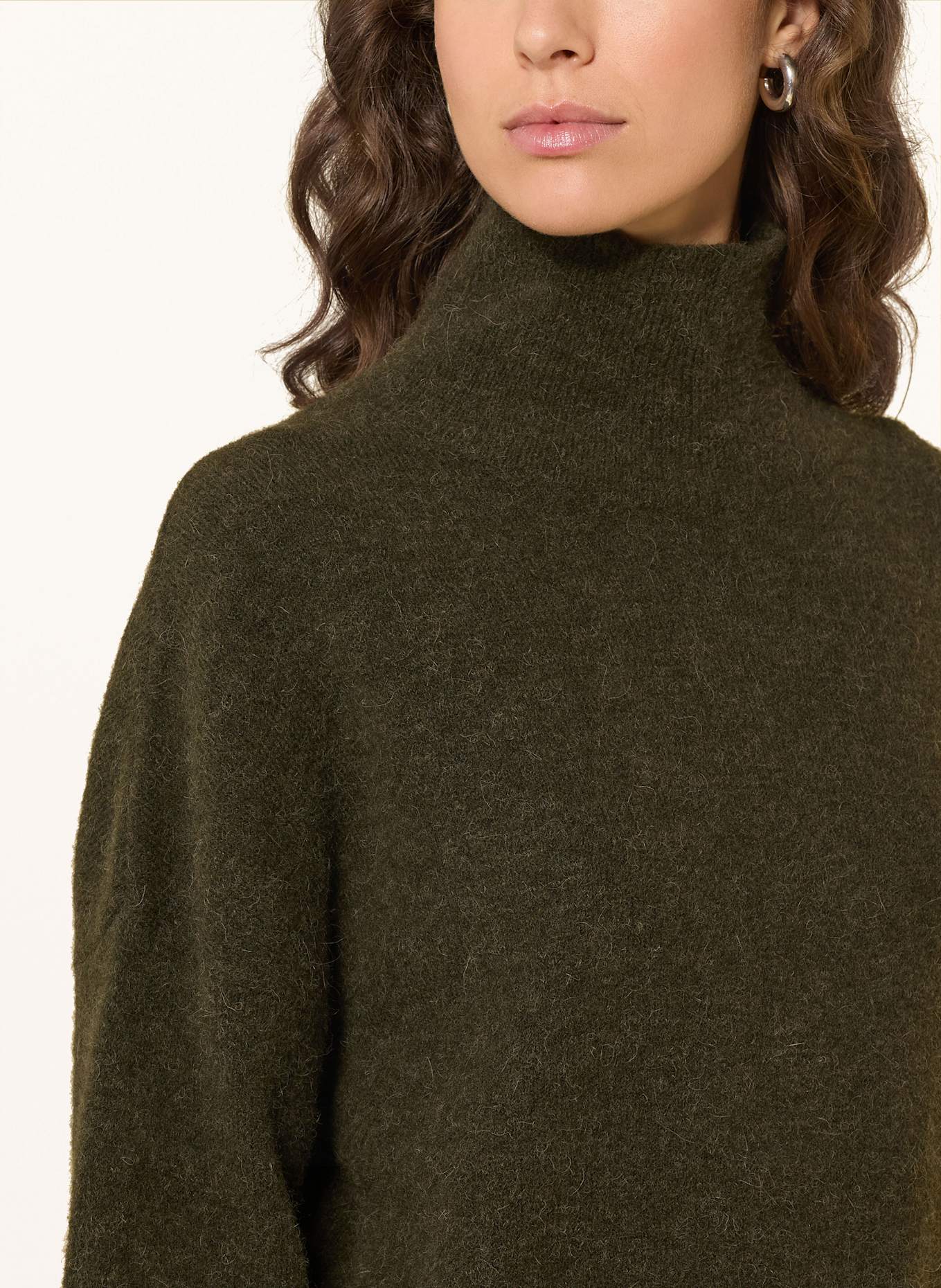 SAMSØE SAMSØE Rollkragenpullover NOLA mit Alpaka: KHAKI