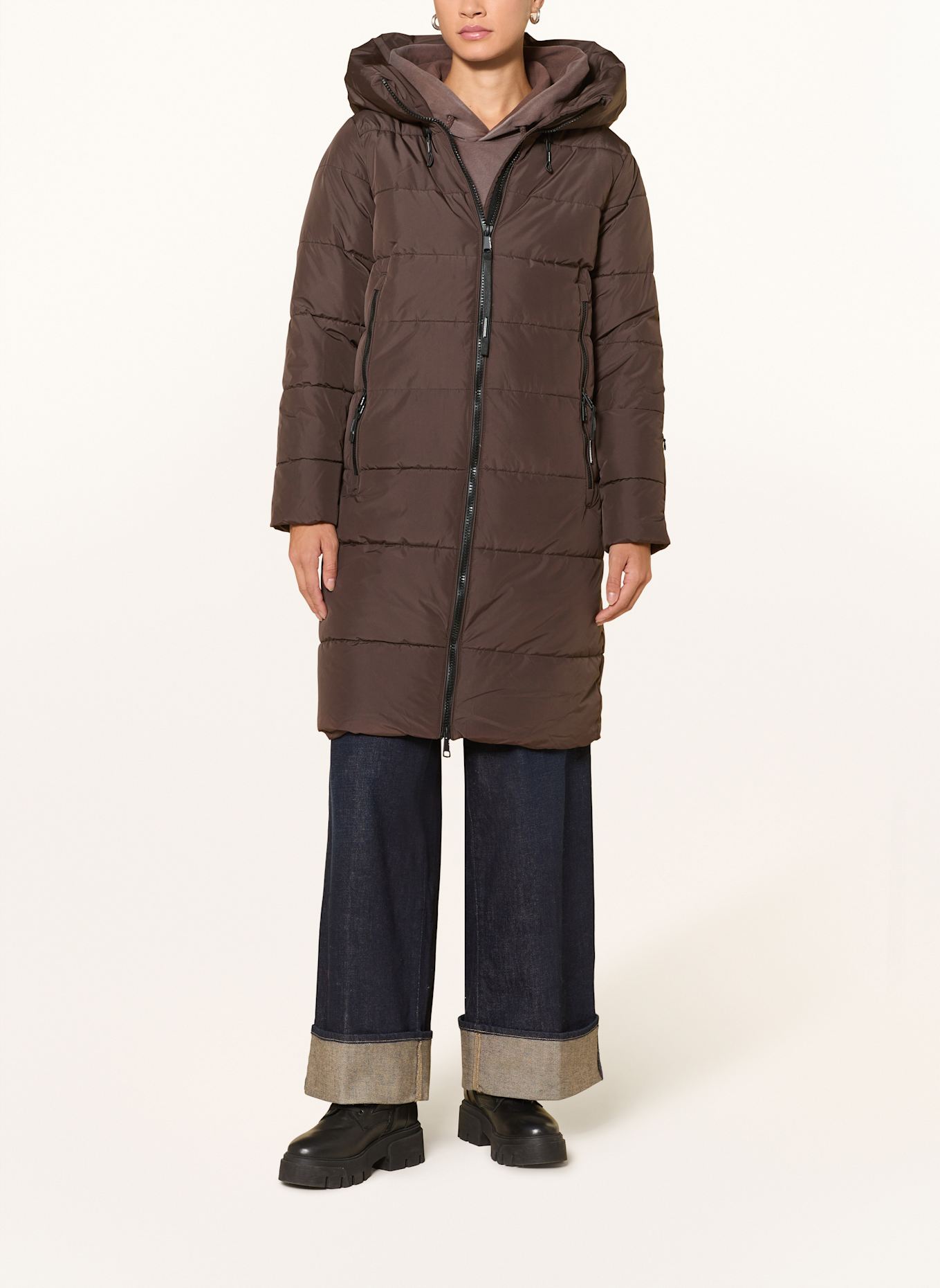 khujo Steppmantel JILIAS5: DUNKELBRAUN