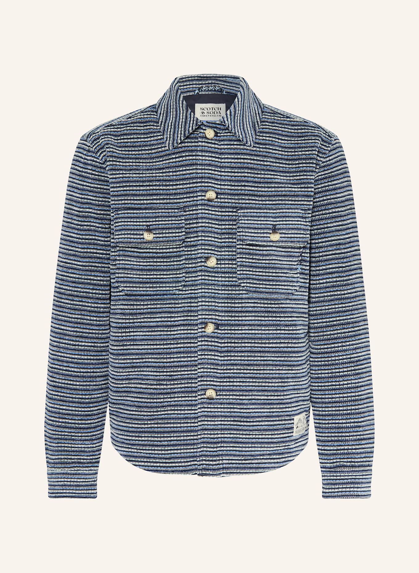 SCOTCH & SODA Overshirt: BLAU / WEISS / DUNKELBLAU