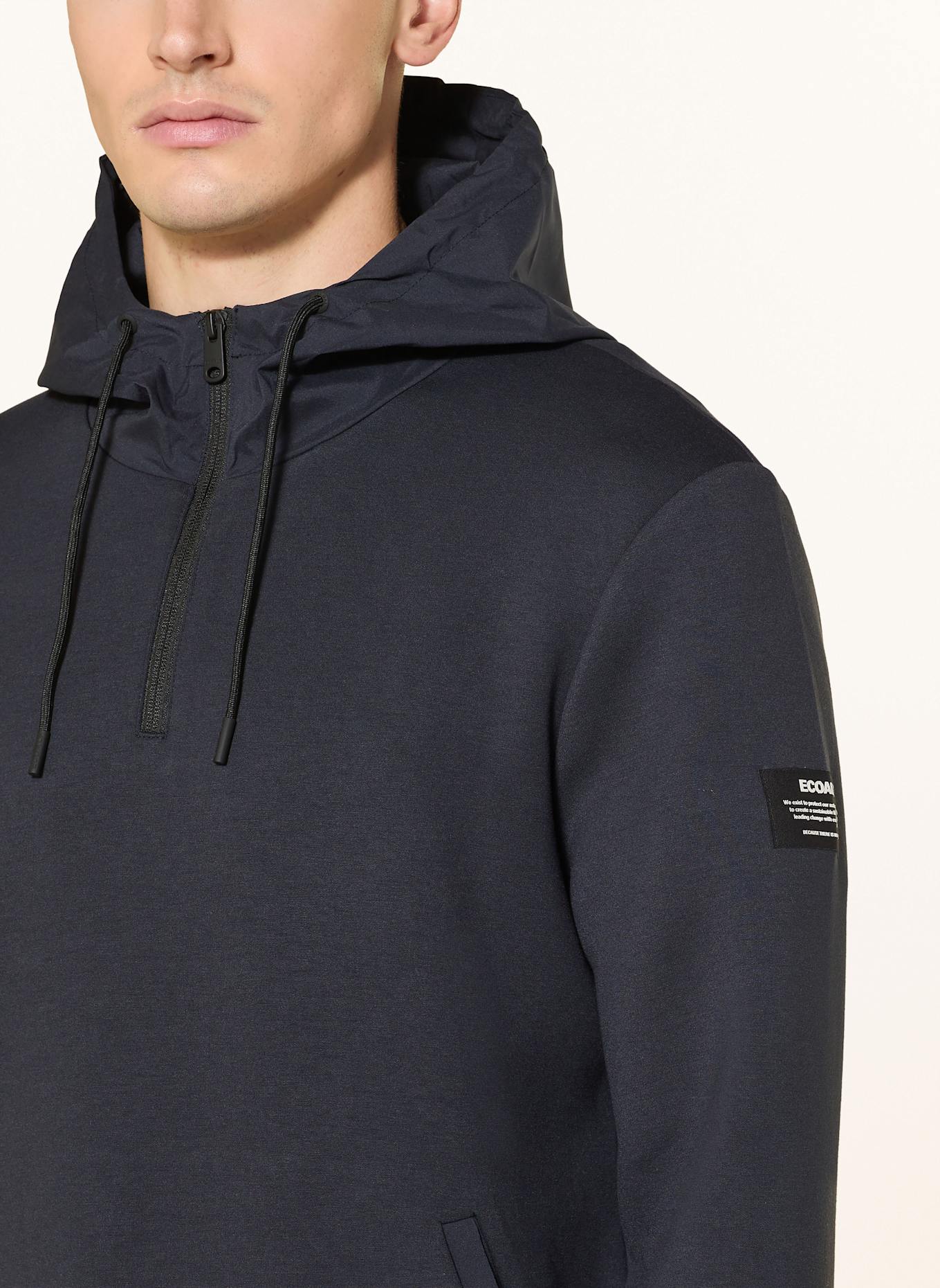 ECOALF Hoodie SURAT im Materialmix: DUNKELBLAU