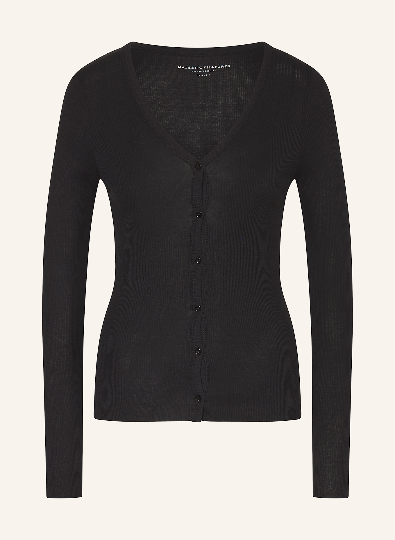 MAJESTIC FILATURES Longsleeve: SCHWARZ