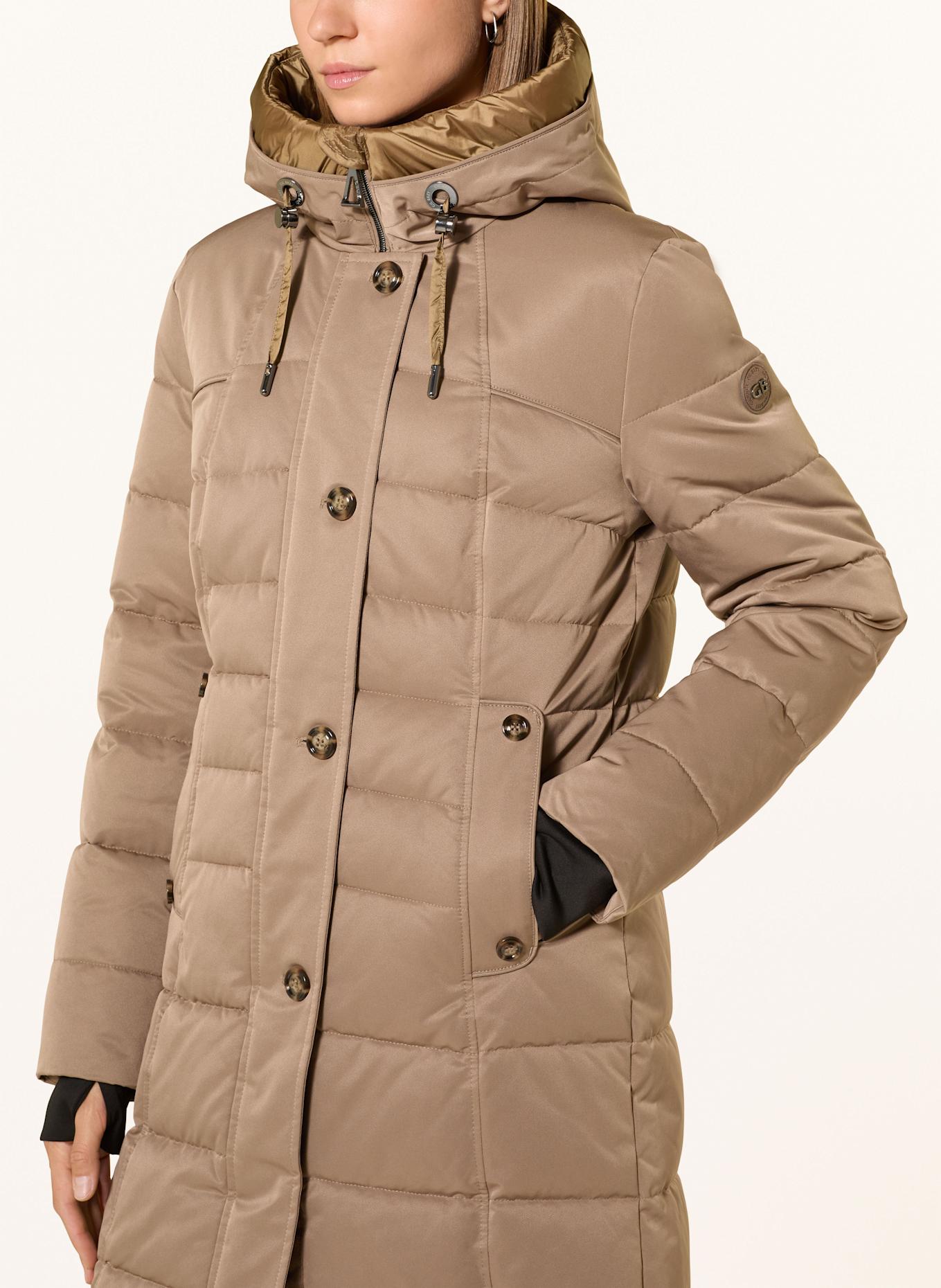 GIL BRET Steppmantel mit DUPONT™ SORONA®-Isolierung: HELLBRAUN