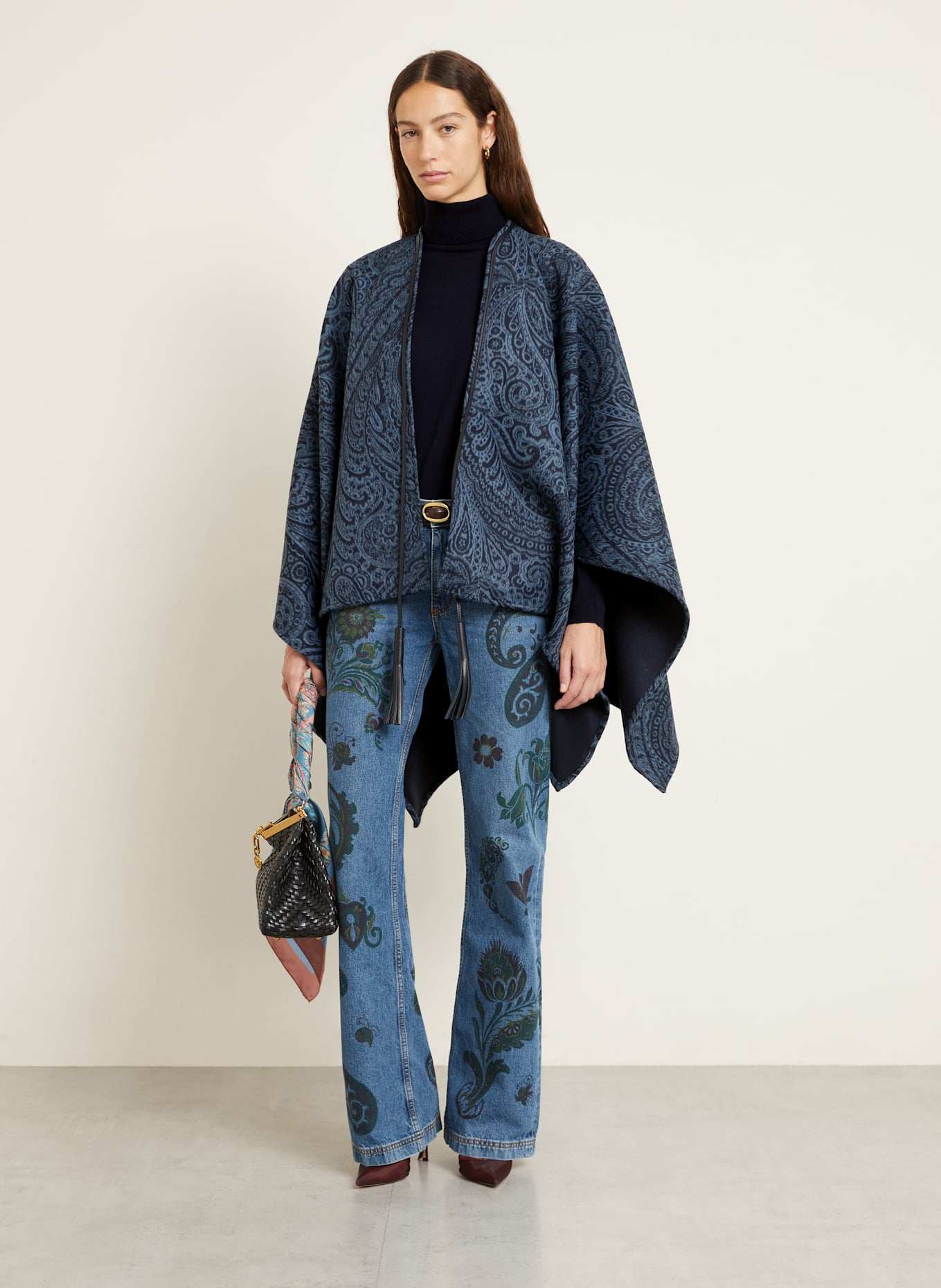 ETRO Cape: DARK BLUE / LIGHT BLUE