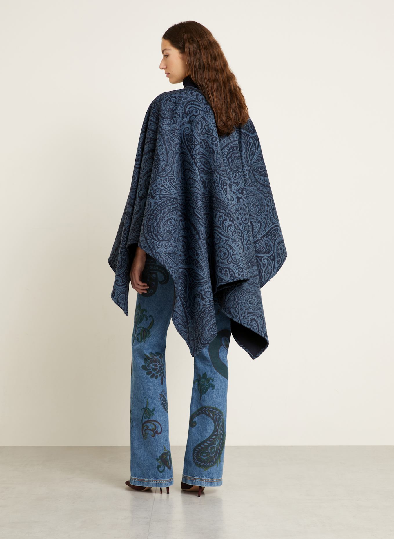 ETRO Cape: DARK BLUE / LIGHT BLUE