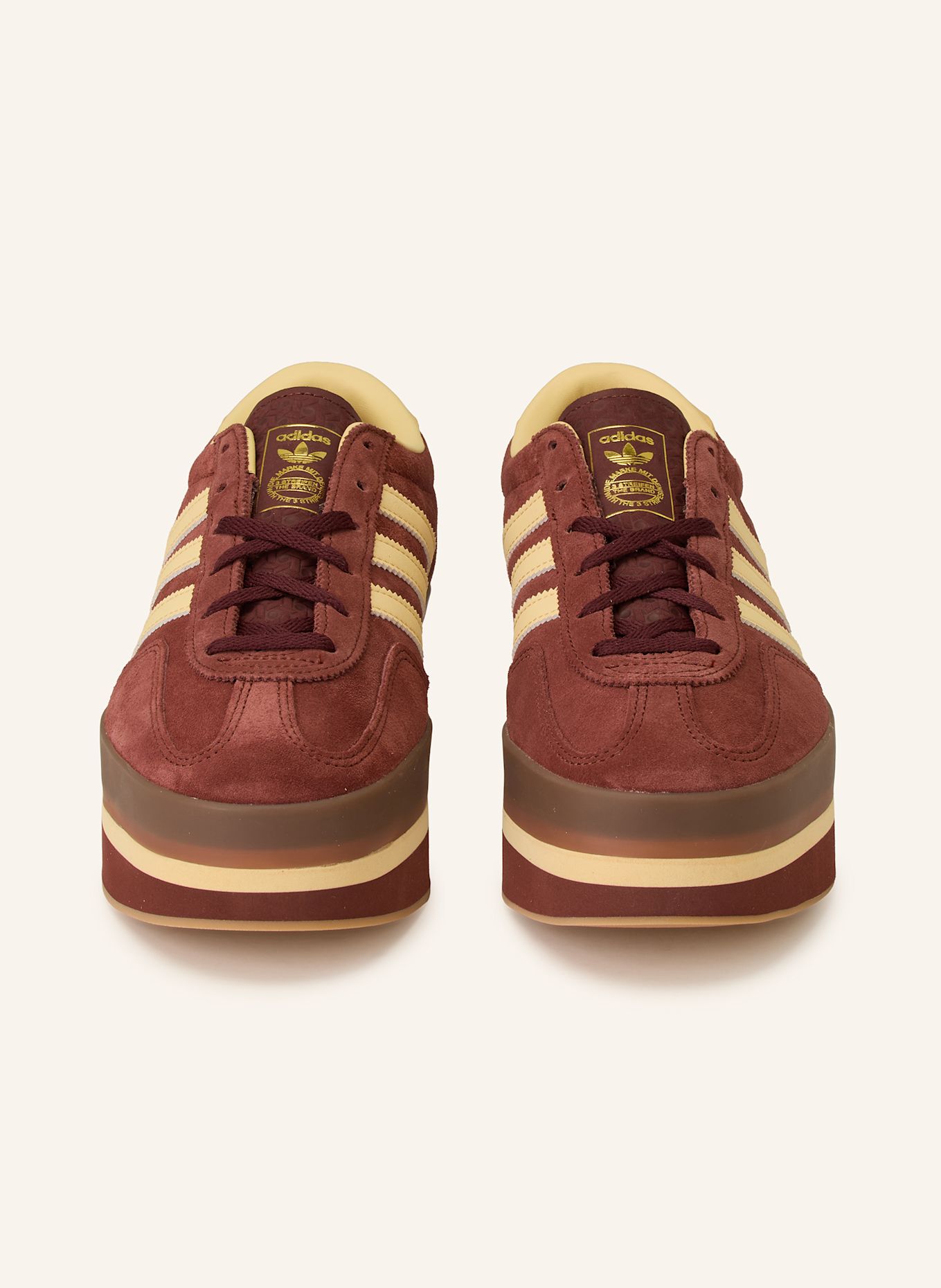 adidas Originals Sneaker GAZELLE STACK: DUNKELROT / DUNKELGELB