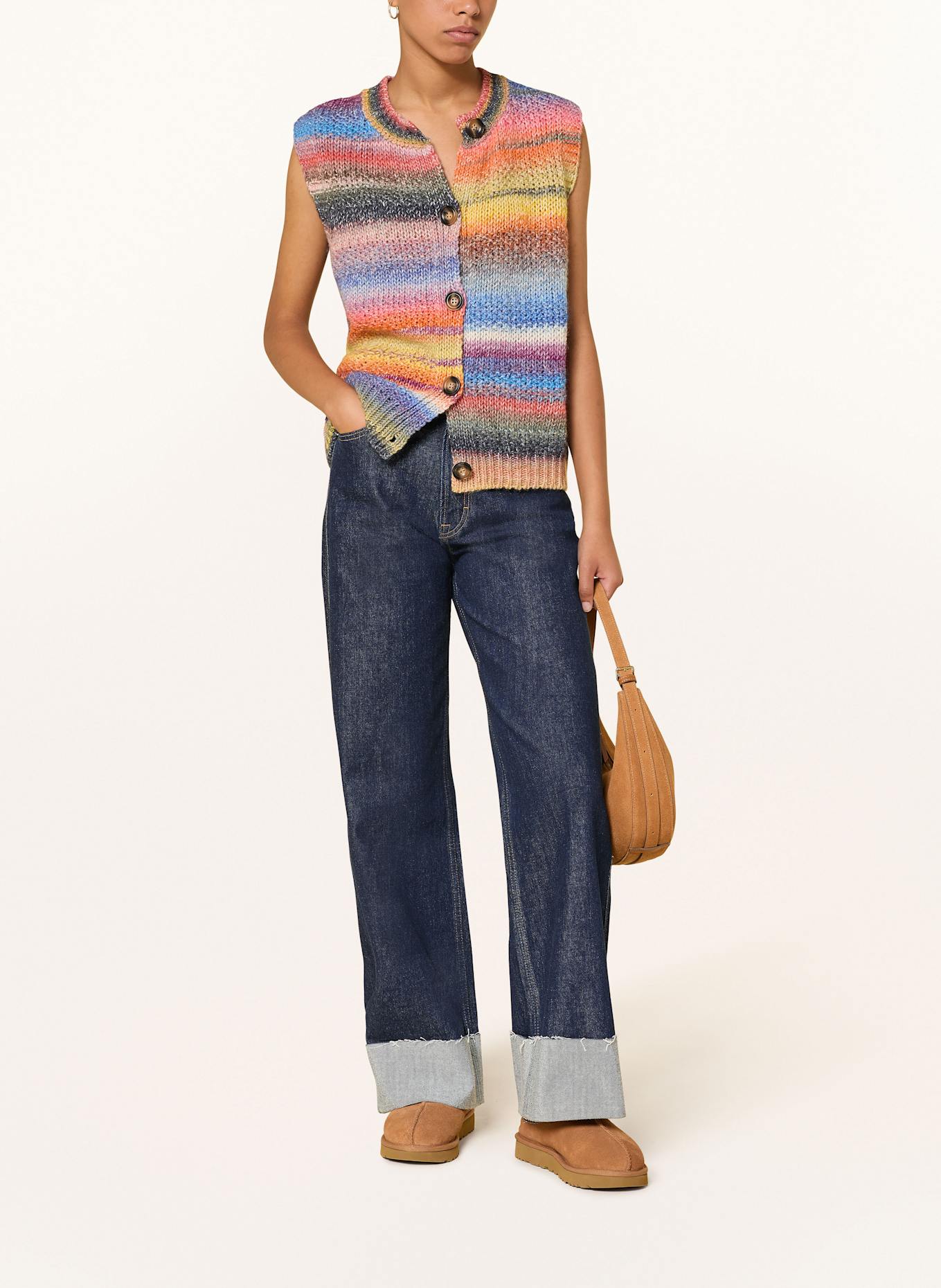 lollys laundry Strickweste NYNELL: ORANGE / BLAU / GELB