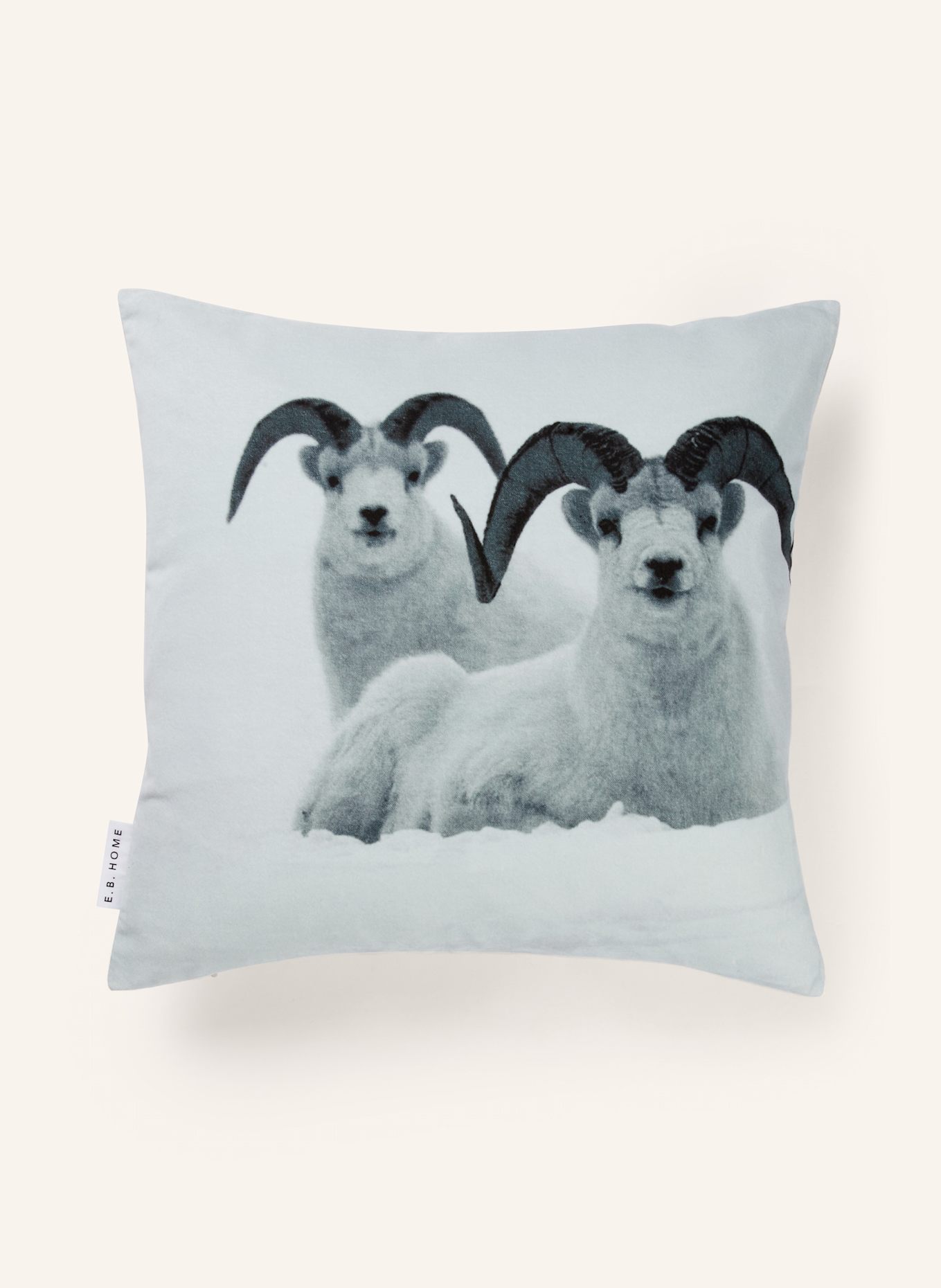 EB HOME Dekokissenhülle APRICORN aus Samt: GRAU / HELLGRAU