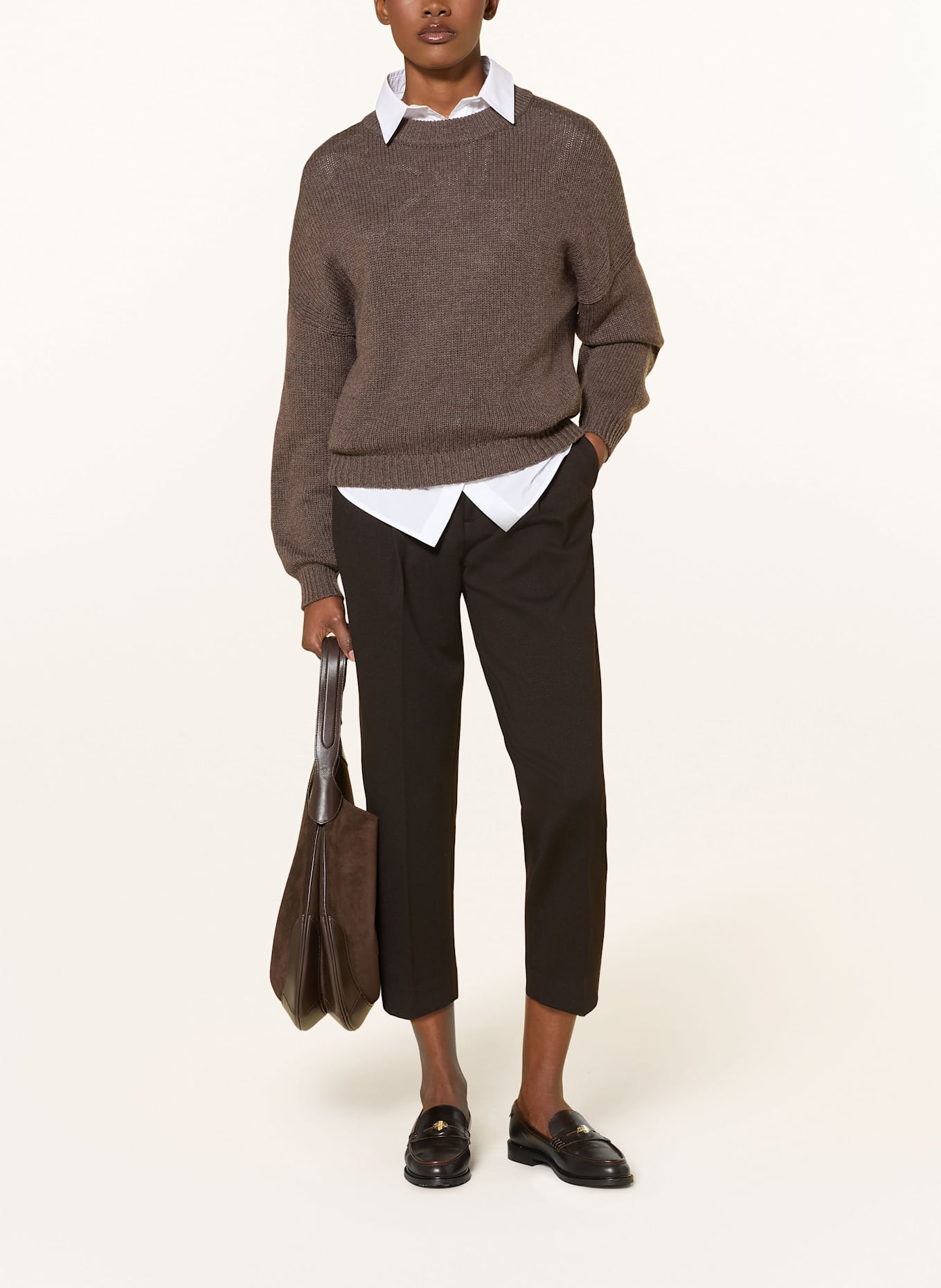 Dondup Jersey-Chino: DUNKELBRAUN