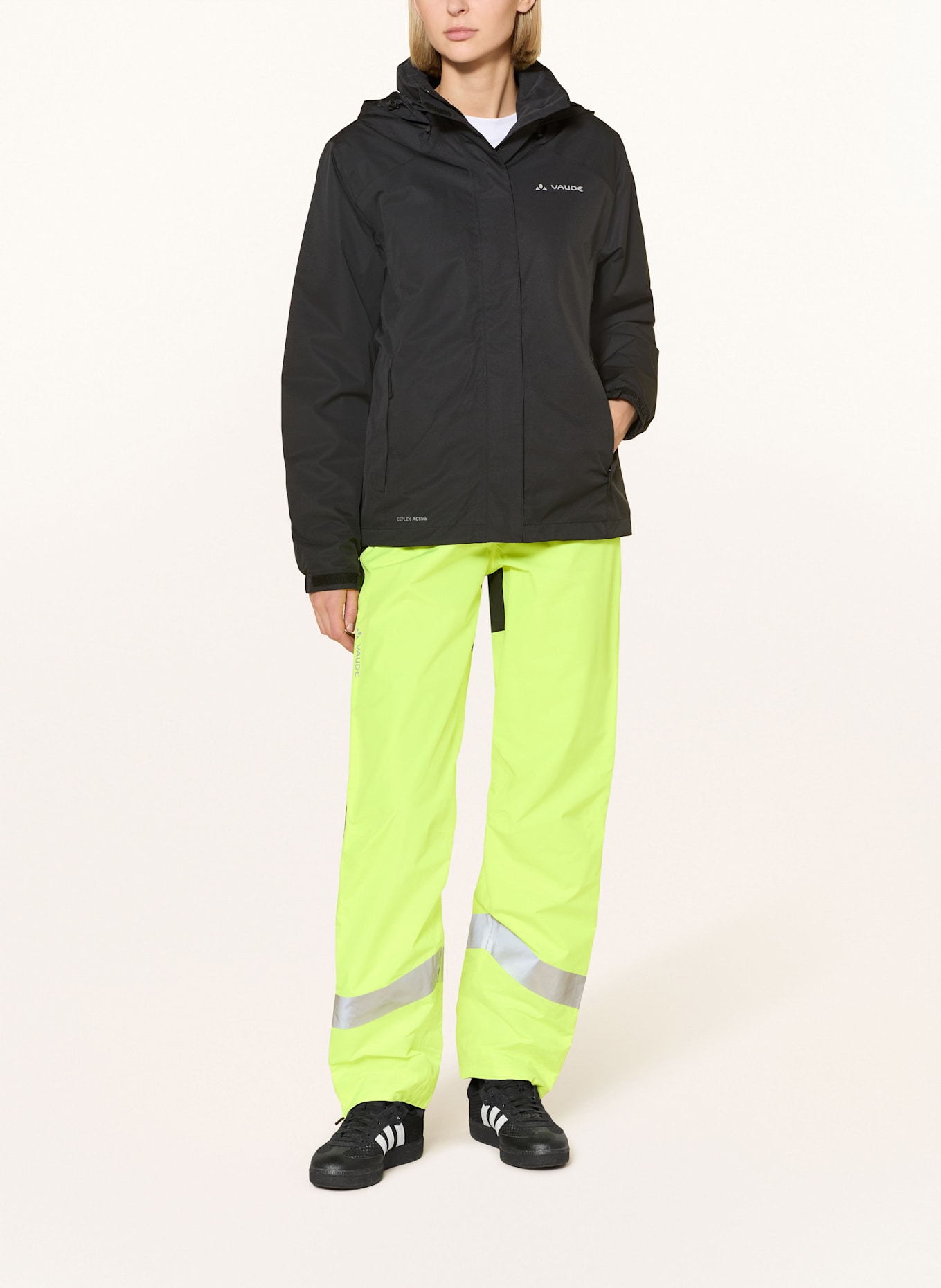 VAUDE Softshell-Radhose LUMINUM ohne gepolsterten Einsatz: NEONGELB