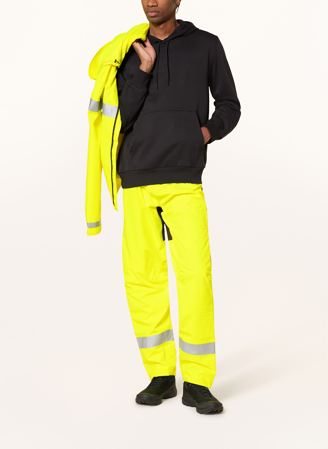 VAUDE Softshell-Radhose LUMINUM ohne gepolsterten Einsatz: GELB / SCHWARZ / SILBER