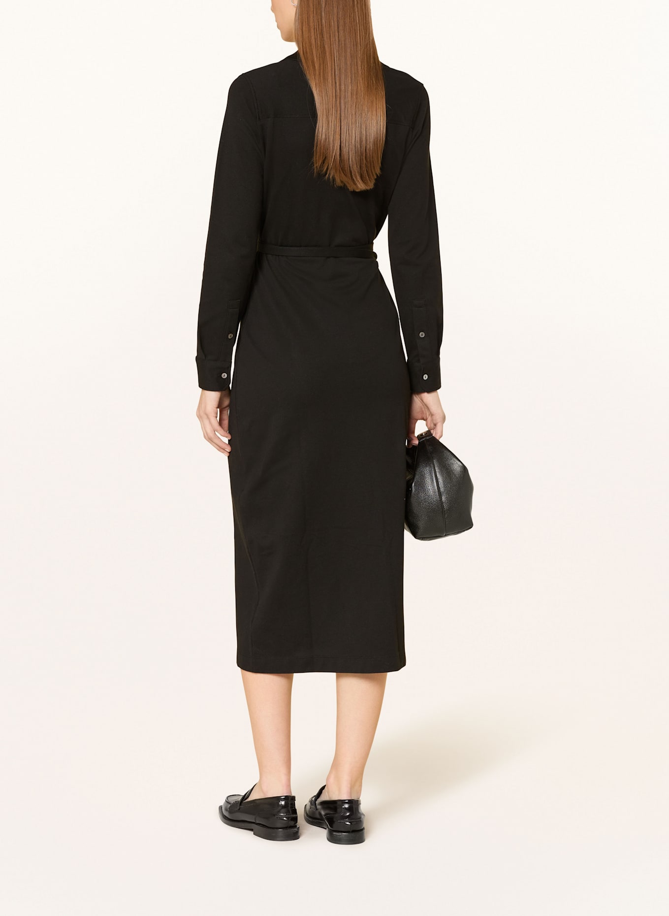 LACOSTE Wickelkleid: SCHWARZ