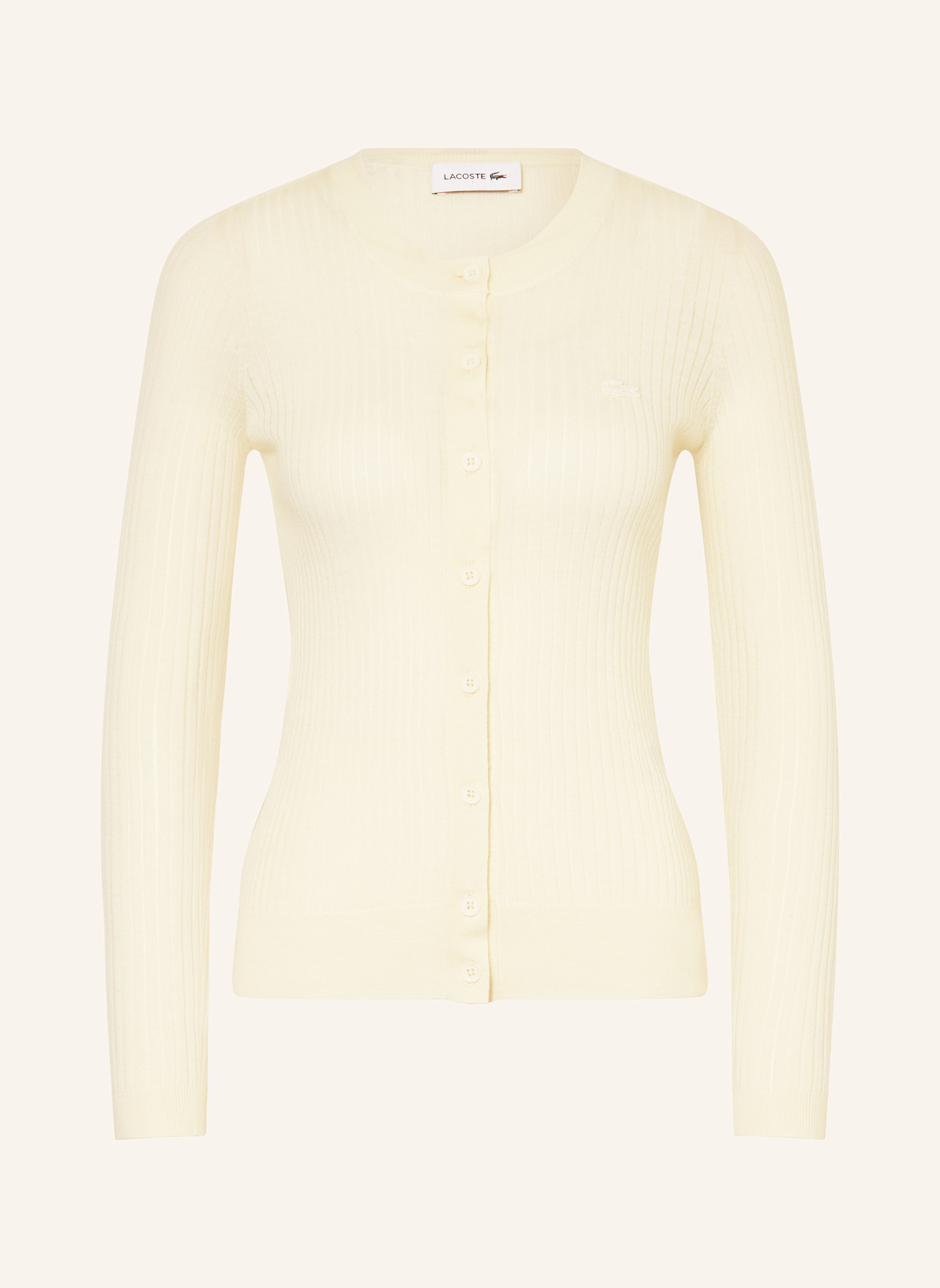 LACOSTE Strickjacke: ECRU